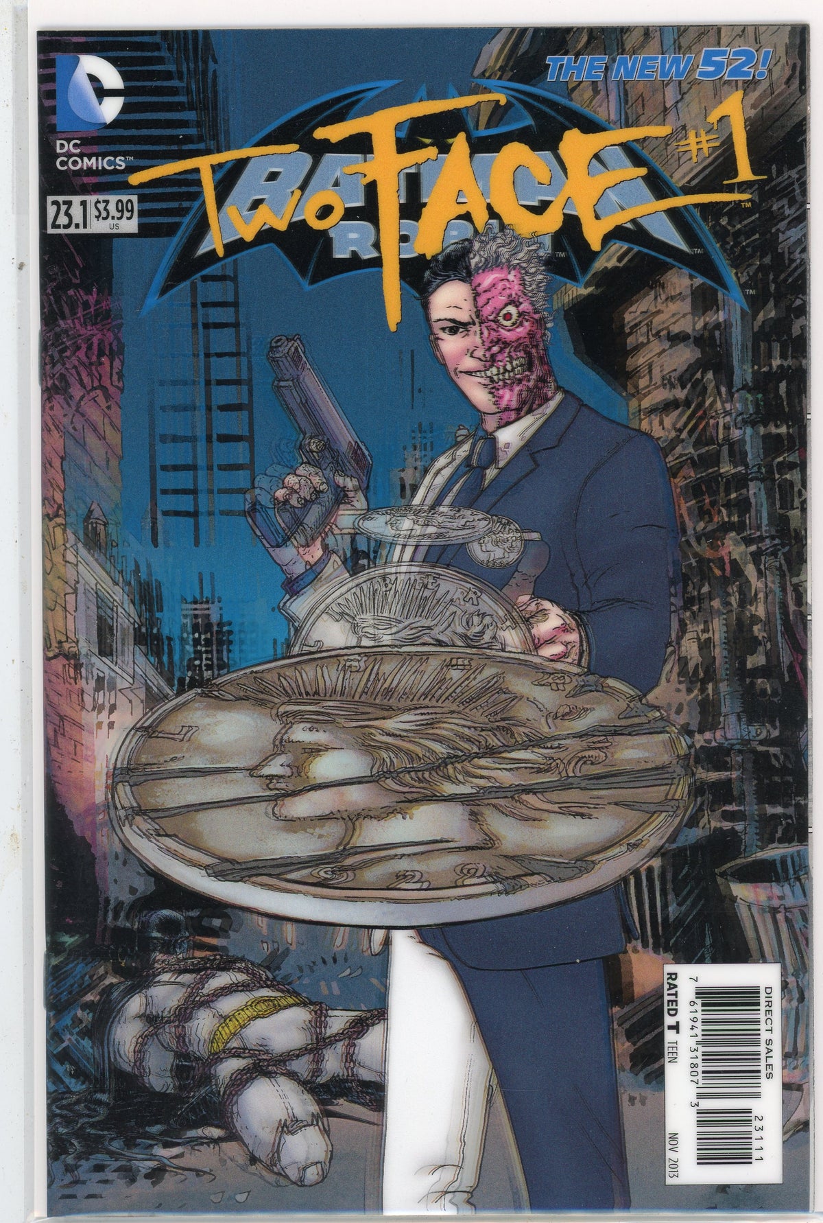 BATMAN AND ROBIN #23.1 NM NEW 52 CLASSIC TWO FACE COVER GEM