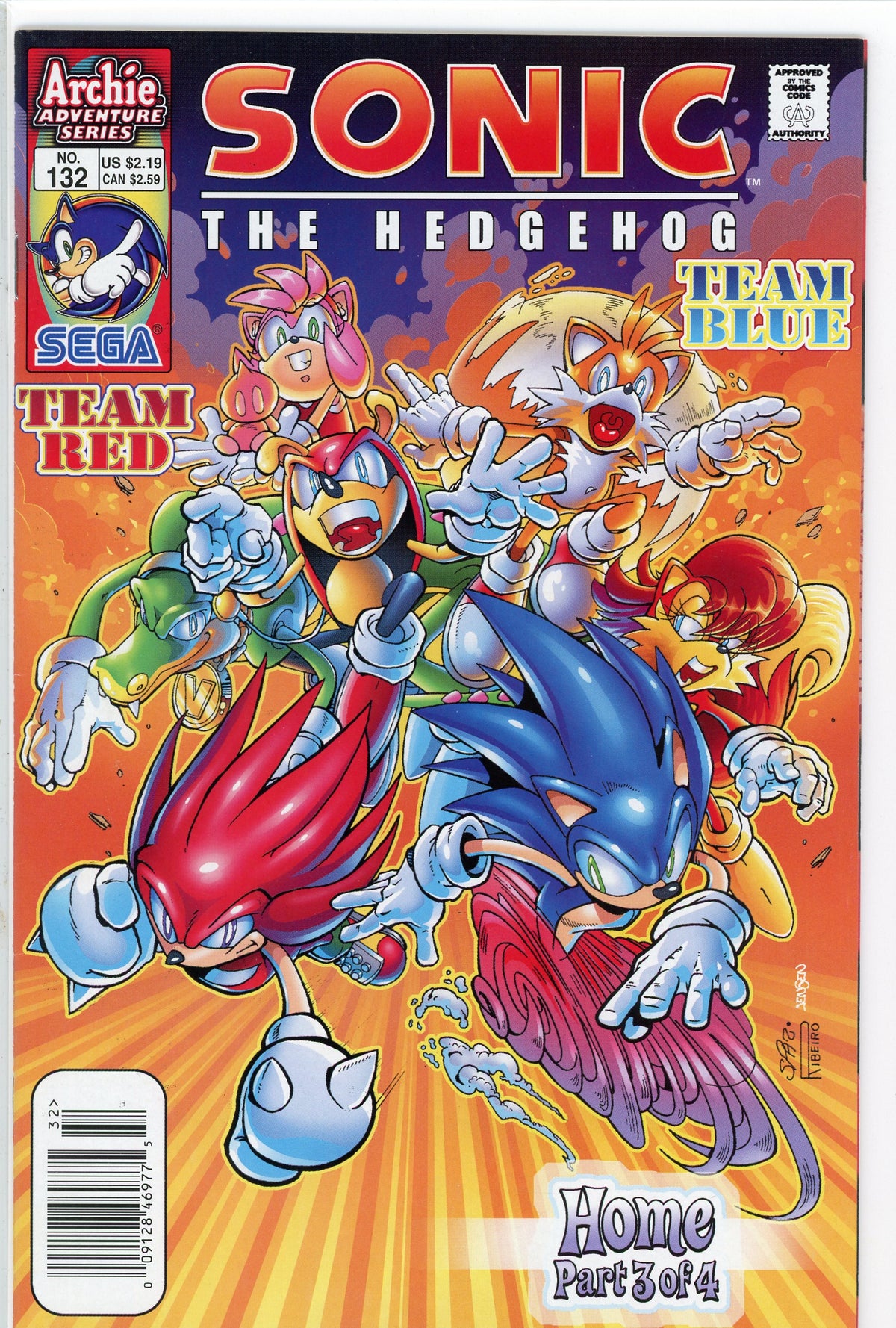 SONIC THE HEDGEHOG #132 NM BRILLIANT SHEEN AWESOME COVER