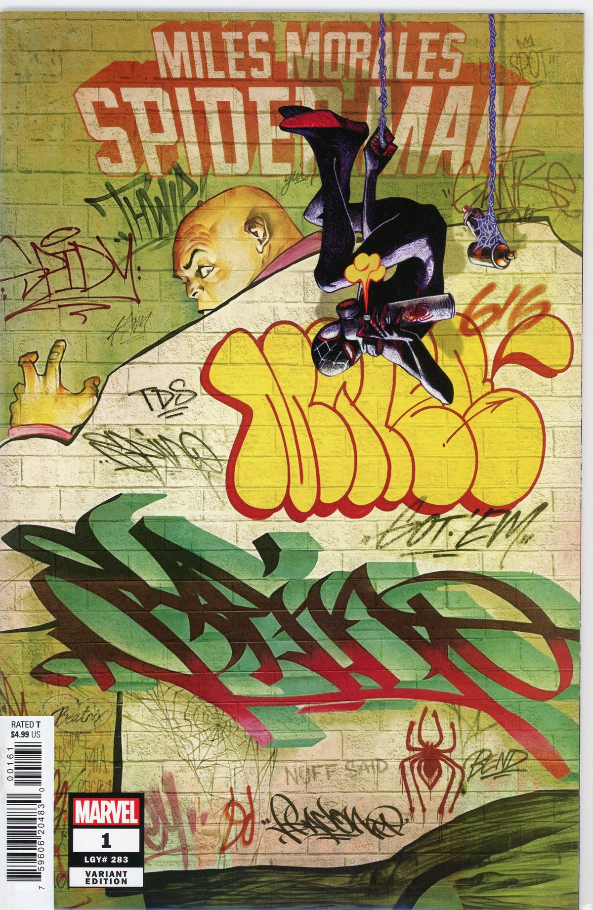 MILES MORALES SPIDERMAN #1 NM VARIANT ED. MIND BLOWING COVER EXCELLENT SHEE