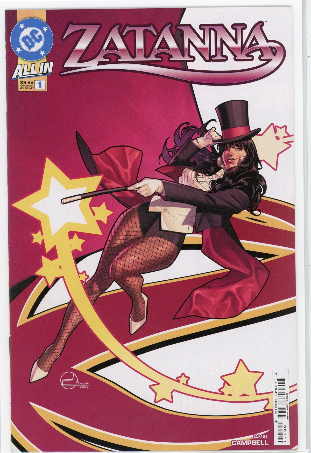 ZATANNA #1 ALL IN NM AMAZING COVER WONDROUS SHEEN