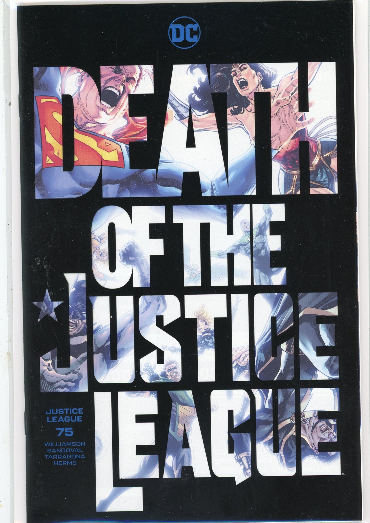 JUSTICE LEAGUE #75 DEATH OF THE JLA NM MOURNFUL BLACK COVER BRILLIANT SHINE
