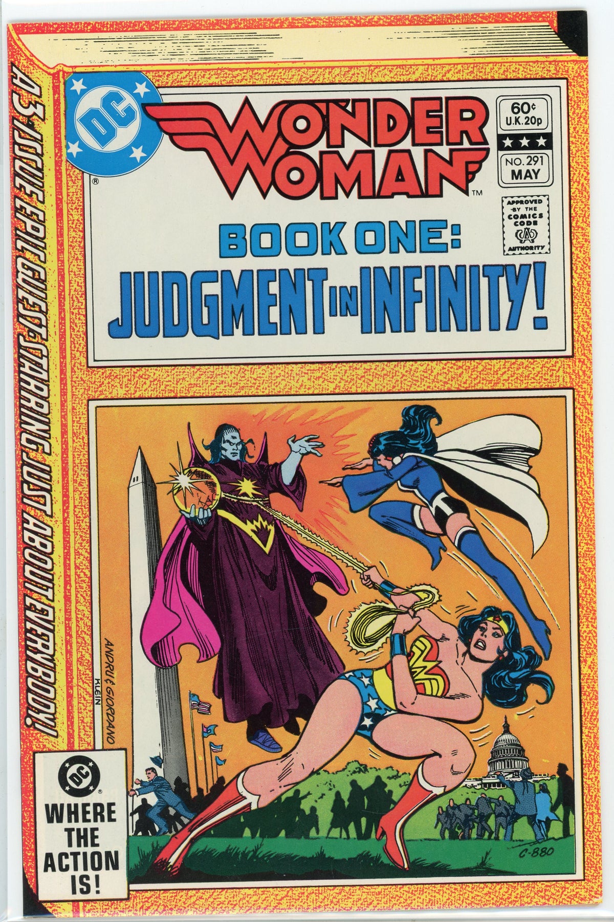 WONDER WOMAN #291 NM GREAT ANDRU COVER AMAZING SHEEN