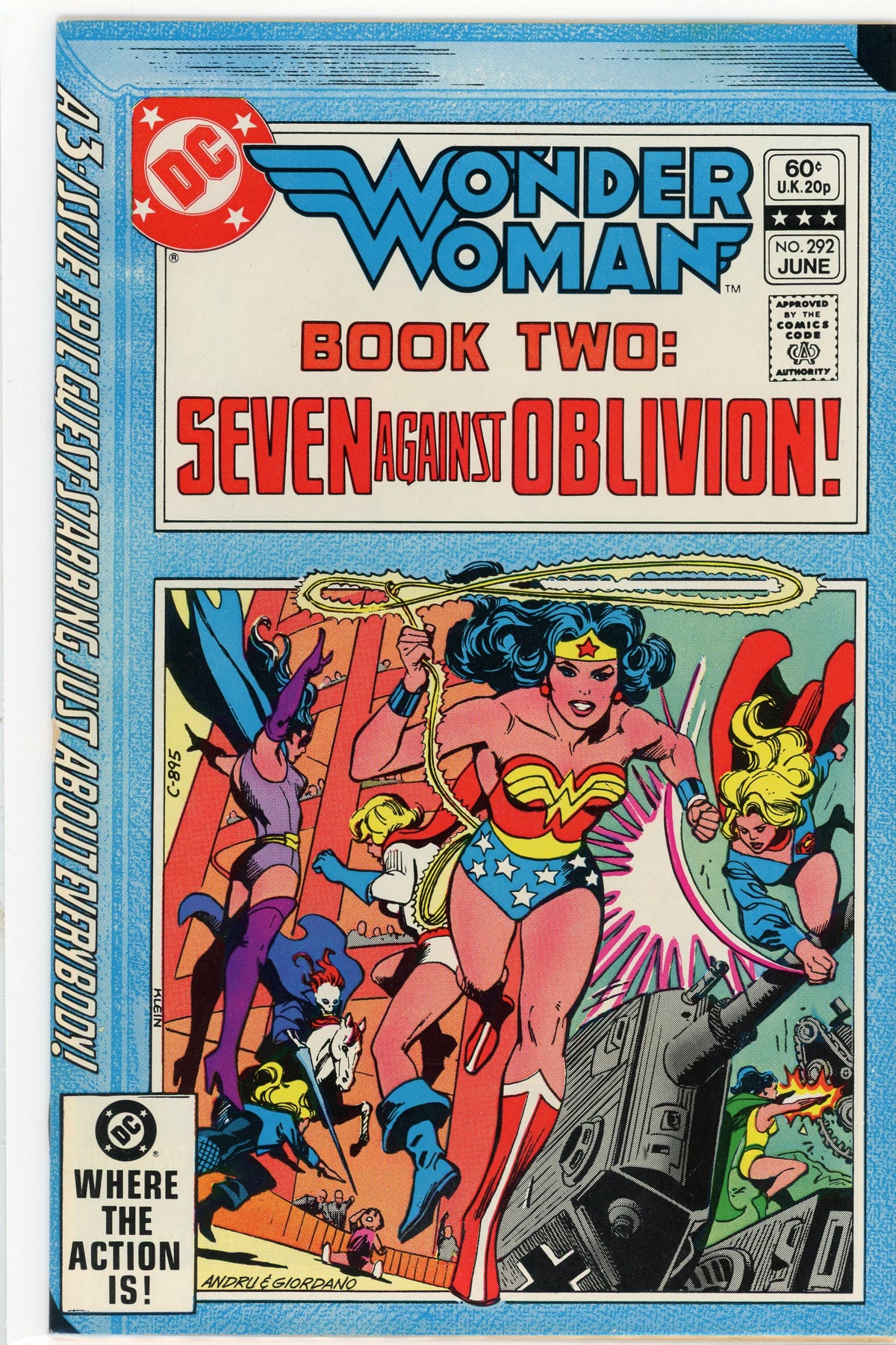 WONDER WOMAN #292 NM AWESOME ANDRU COVER IMPRESSIVE SHEEN