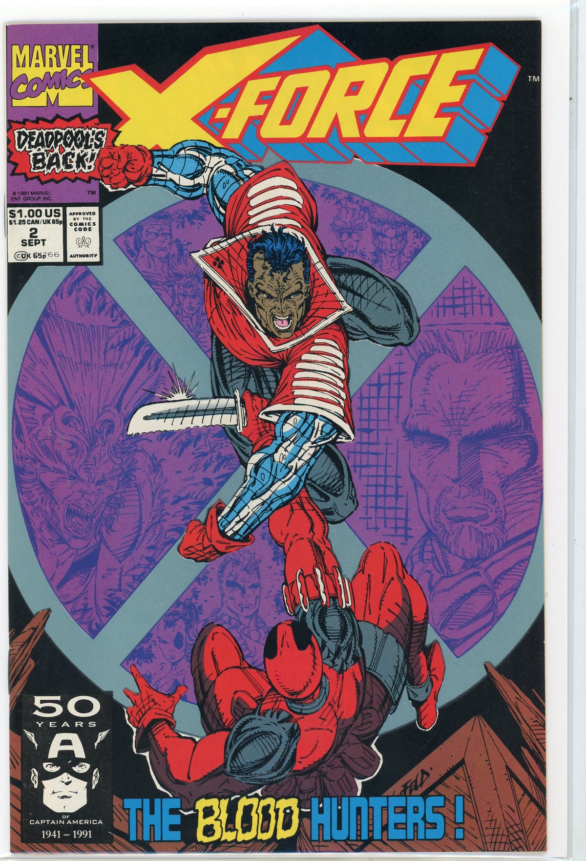 X-FORCE #2 NM 2ND DEADPOOL FANTASTIC COVER NICE COLOR PALETTE