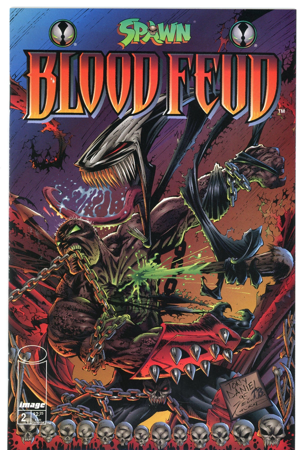 SPAWN BLOOD FEUD #2 NM FABTABULOUS COVER BRILLIANT SHEEN