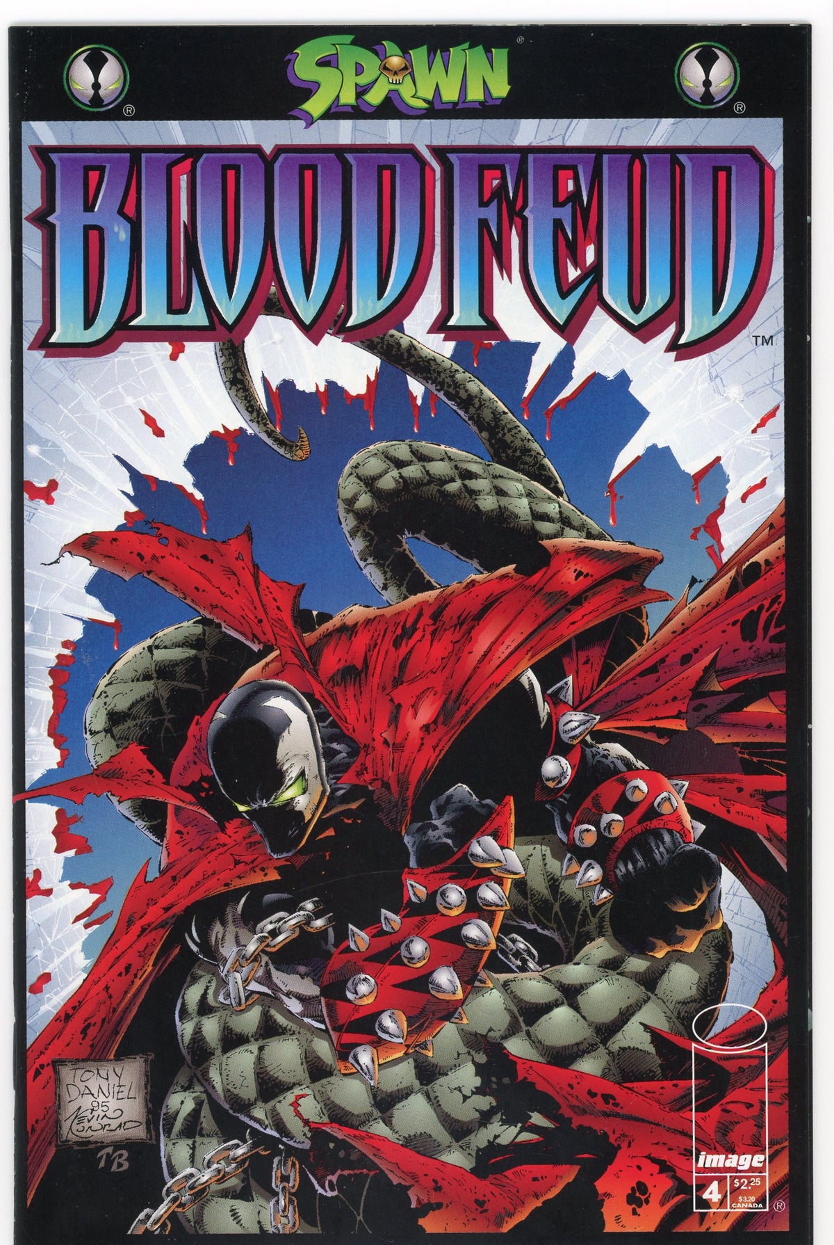 SPAWN BLOOD FEUD #4 NM SENSATIONAL COVER KILLER SHEEN