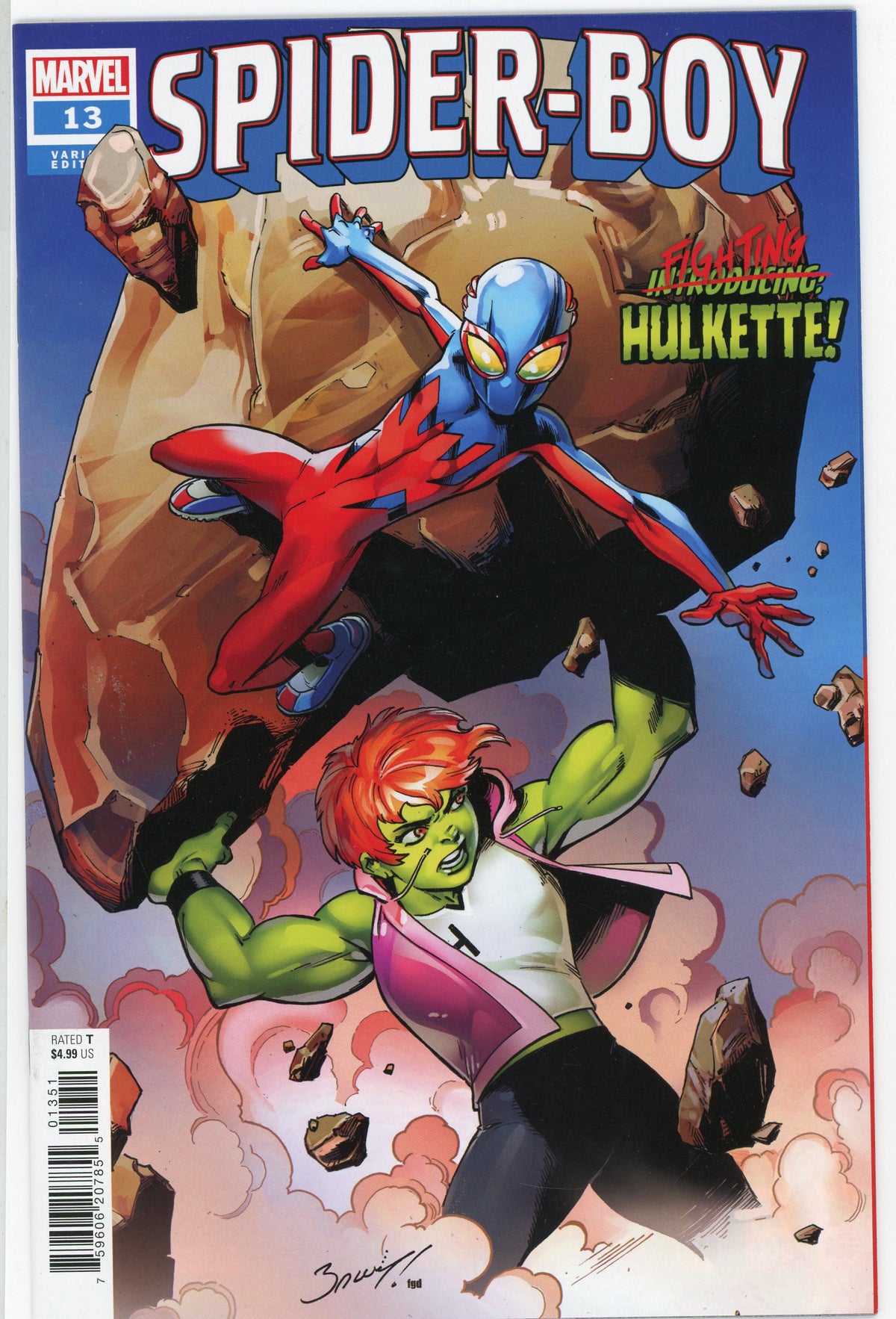 SPIDERBOY #13 NM VARIANT ED. HULKETTE APP. MAGNIFICENT GLOSSY SHEEN