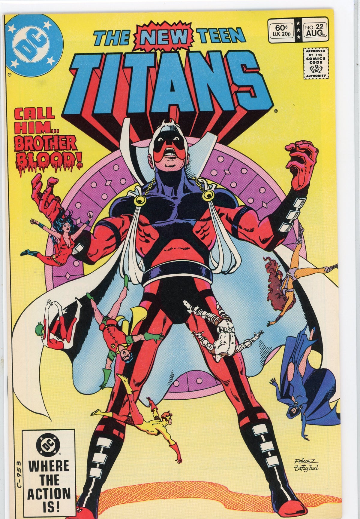 NEW TEEN TITANS #22 NM GREAT PEREZ COVER KILLER SHINE