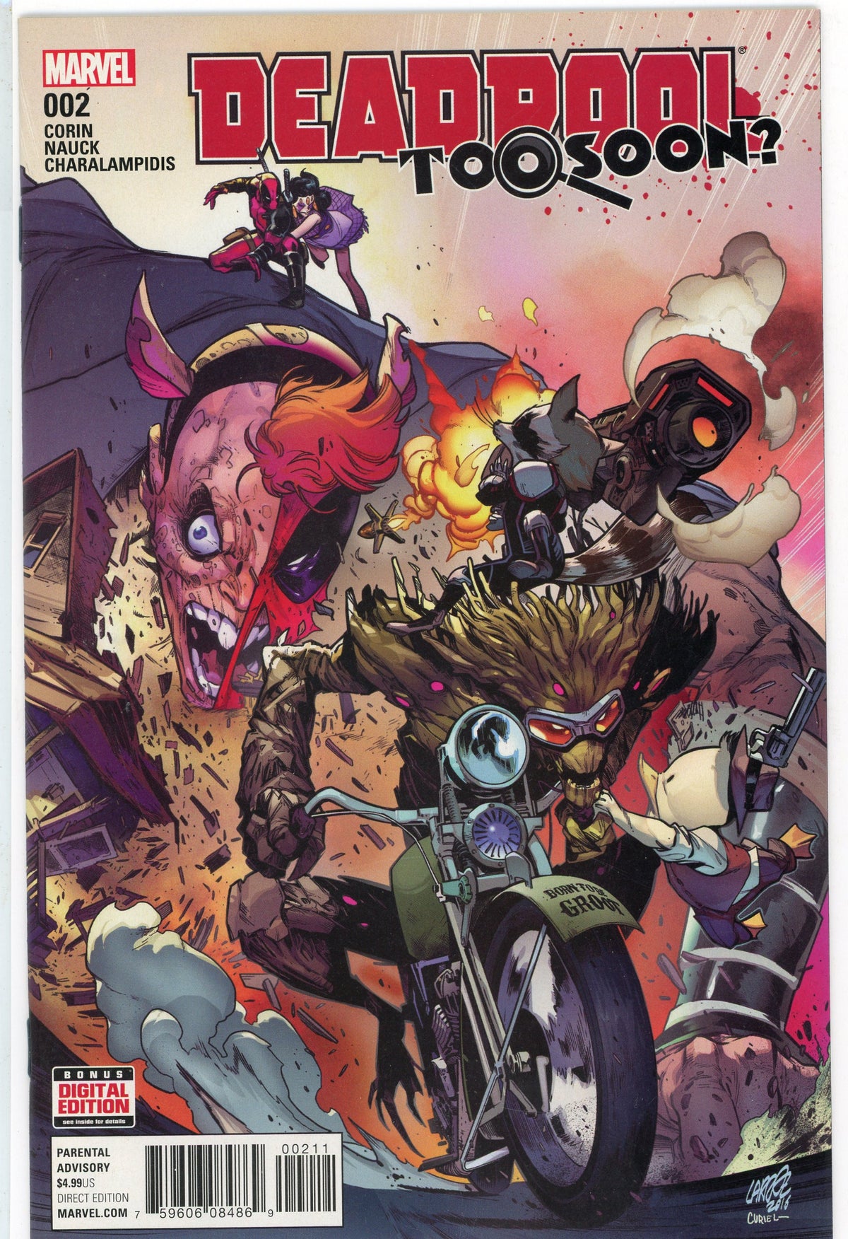 DEADPOOL #2 TOO SOON NM INCREDIBLE COVER GLORIOUS GLOSS