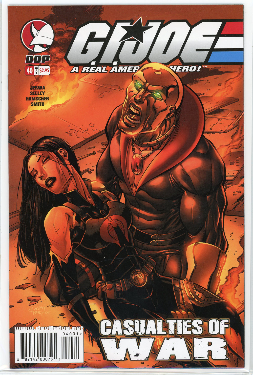 GI JOE A REAL AMERICAN HERO #40 NM GREAT DESTRO COVER VIBRANT HUES