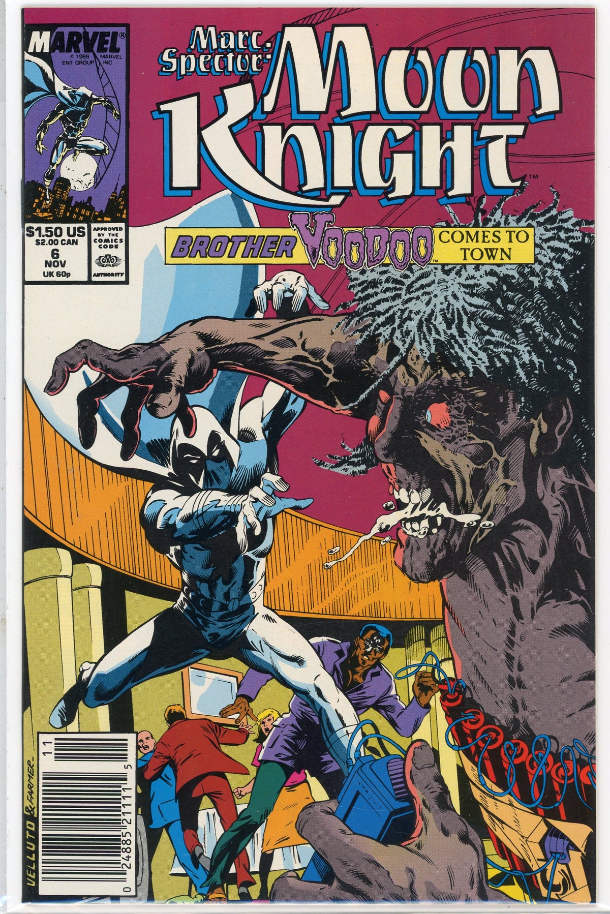 MARC SPECTOR MOON KNIGHT #6 NM DRAMATIC ZOMBIE COVER TERRIFIC GLOSS
