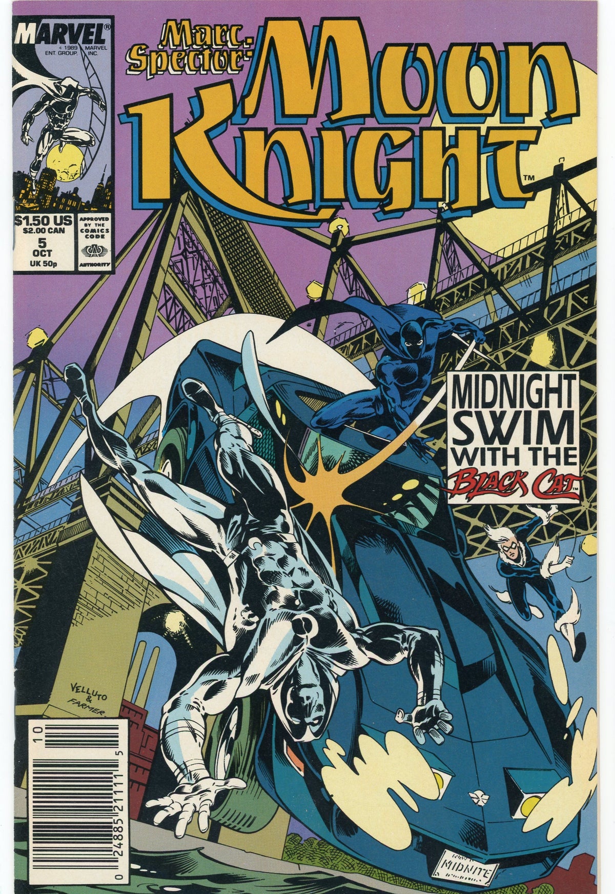 MARC SPECTOR MOON KNIGHT #5 NM THRILLING COVER FANTASTIC SHEEN