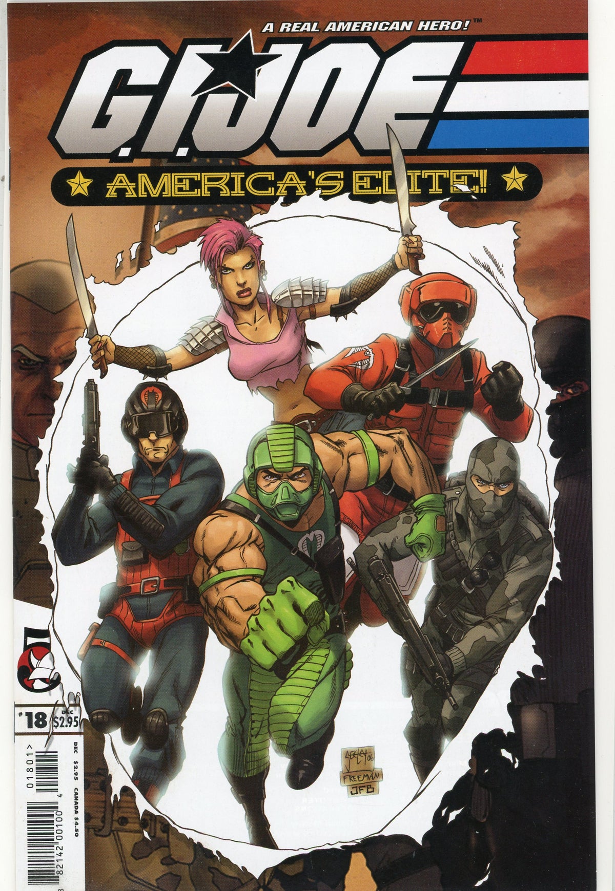 GI JOE AMERICAS ELITE #18 NM EXPLOSIVE ACTION COVER BRILLIANT HUES