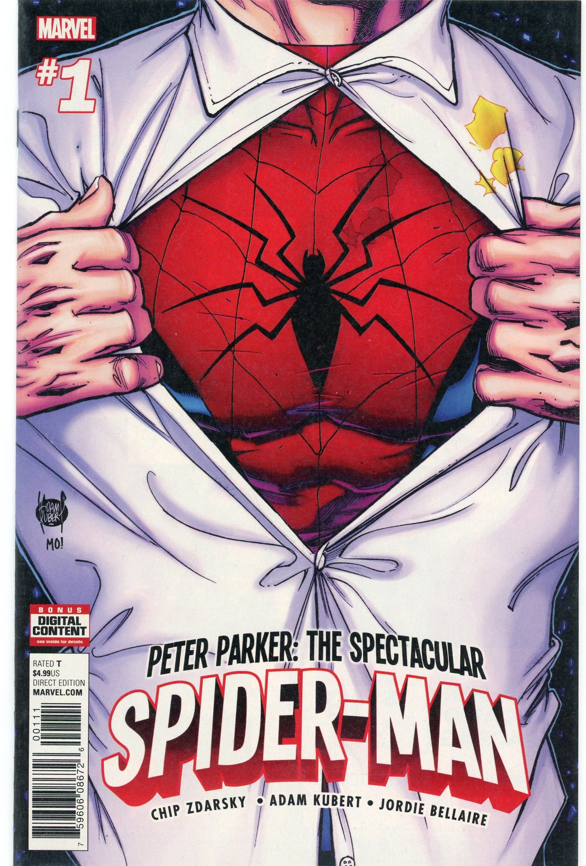 PETER PARKER THE SPECTACULAR SPIDERMAN #1 NM GLOSSY KUBERT WORK