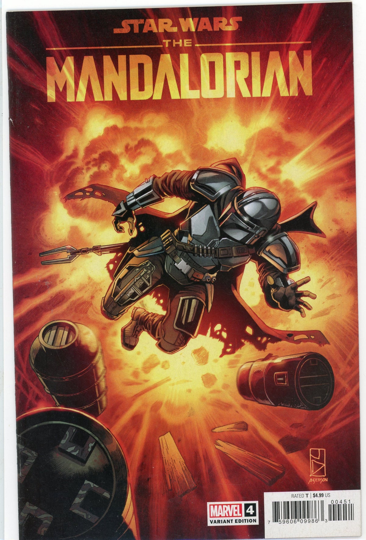 STAR WARS THE MANDALORIAN #4 NM VARIANT ED. PHENOMENAL COVER STUNNING GL