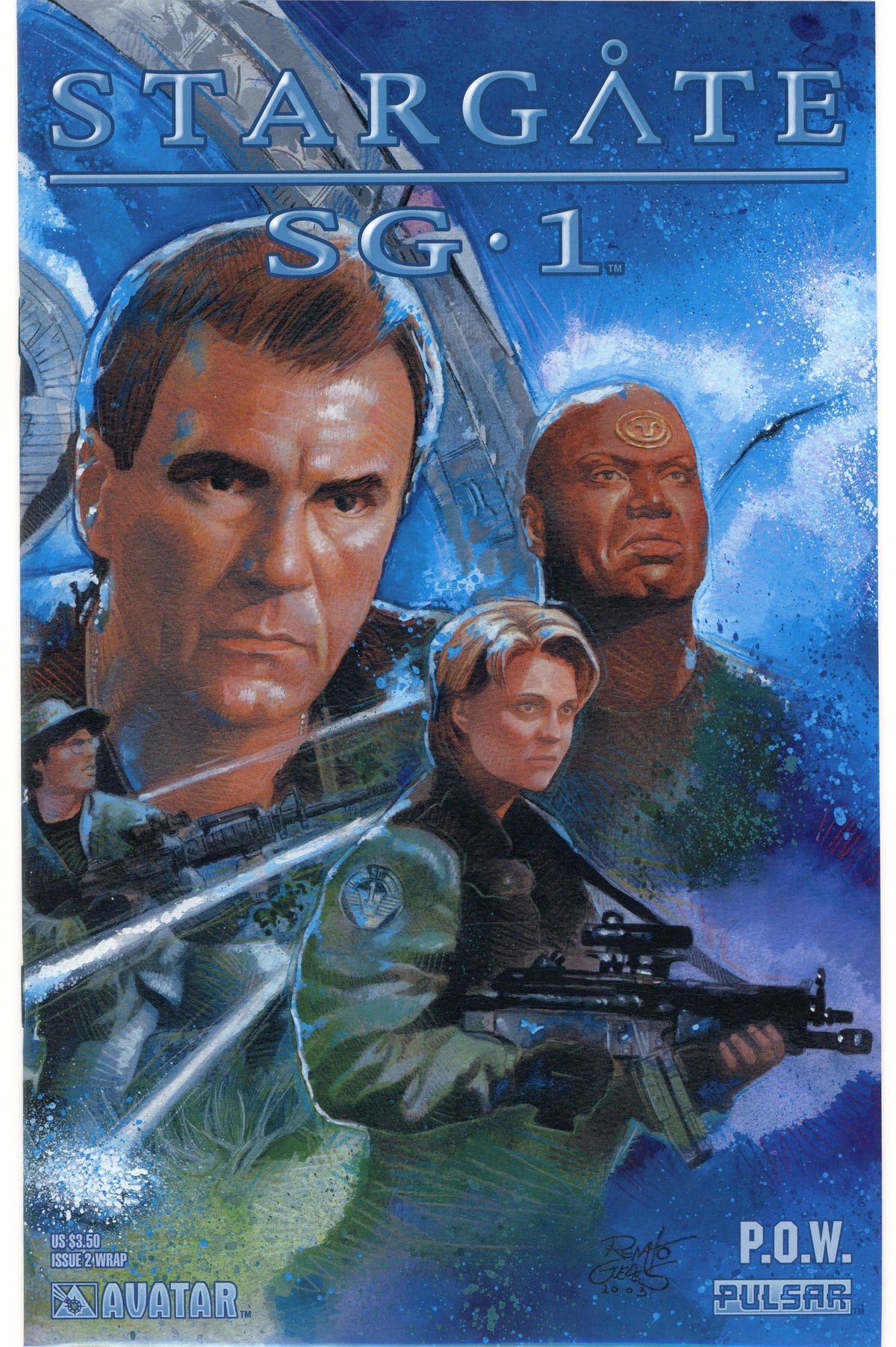STARGATE SG 1 #2 WRAP NM P.O.W. PHENOMENAL COVER MIND BLOWING SHEEN