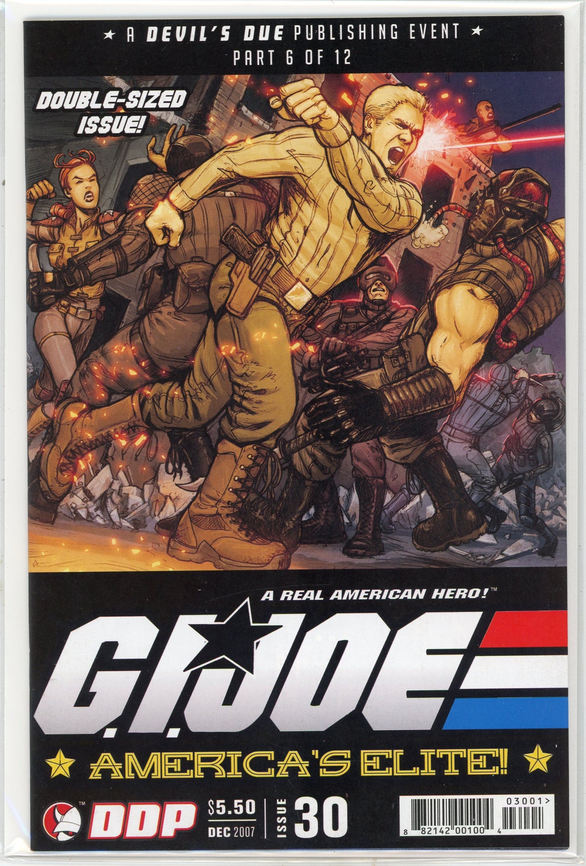 GI JOE AMERICAS ELITE #30 NM GLOSSY COLORS GREAT BATTLE COVER