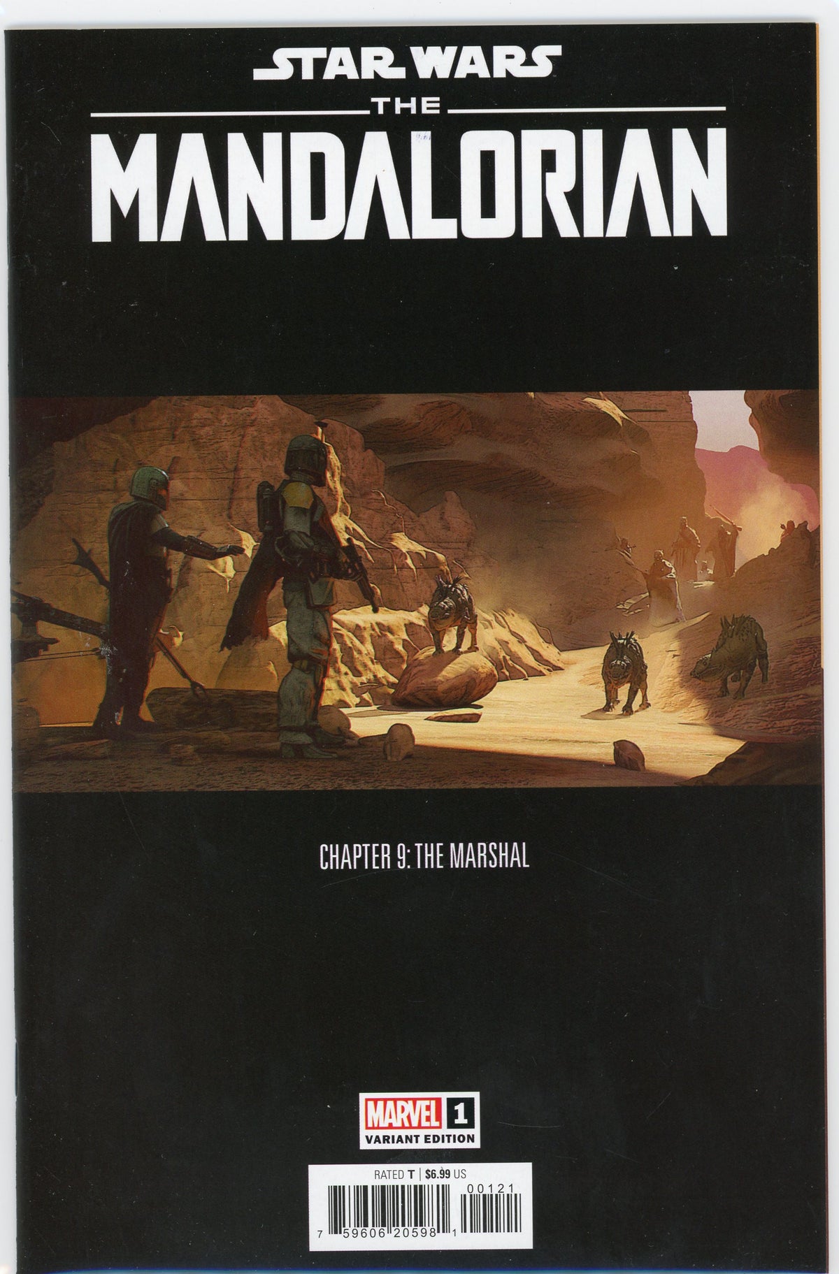 STAR WARS THE MANDALORIAN #1 VARIANT ED. WONDROUS BLACK COVER