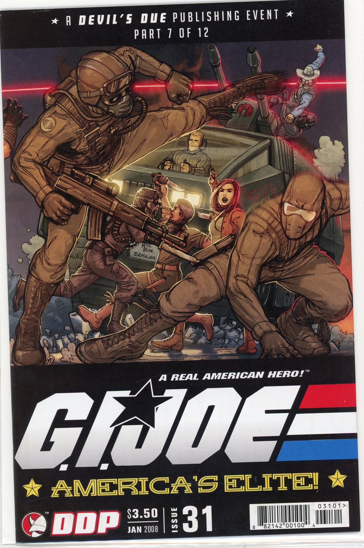 GI JOE AMERICAS ELITE #31 NM GLOSSY COLORS AWESOME BATTLE COVER