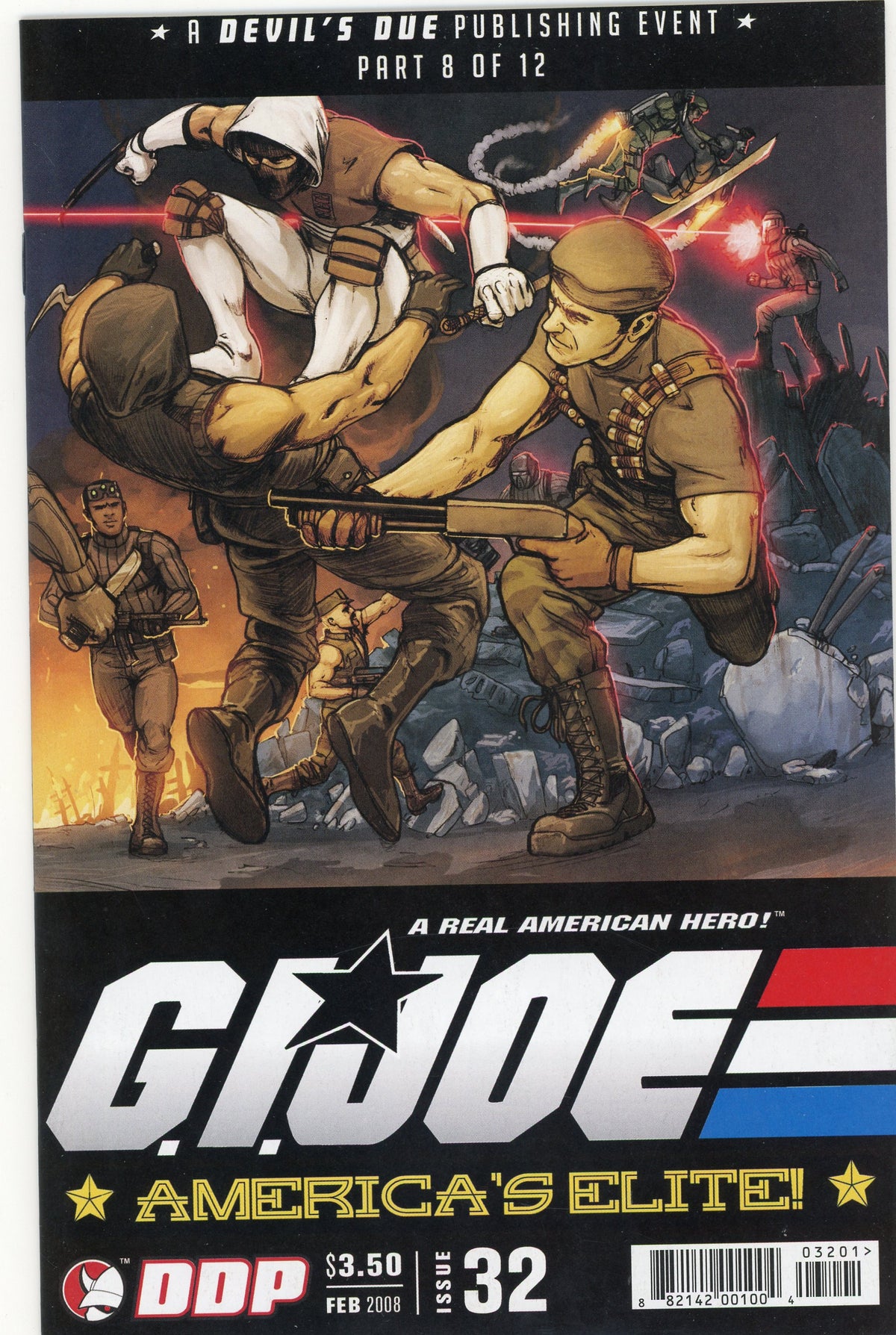 GI JOE AMERICAS ELITE #32 NM GLOSSY FINISH ACTION PACKED COVER