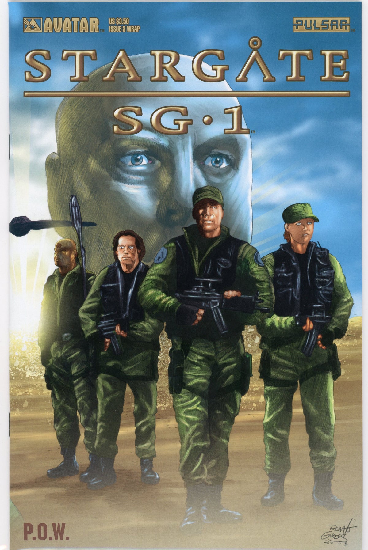 STARGATE SG 1 #3 NM WRAP P.O.W. MAGNIFICENT COVER STELLAR GLOSSY SHEEN