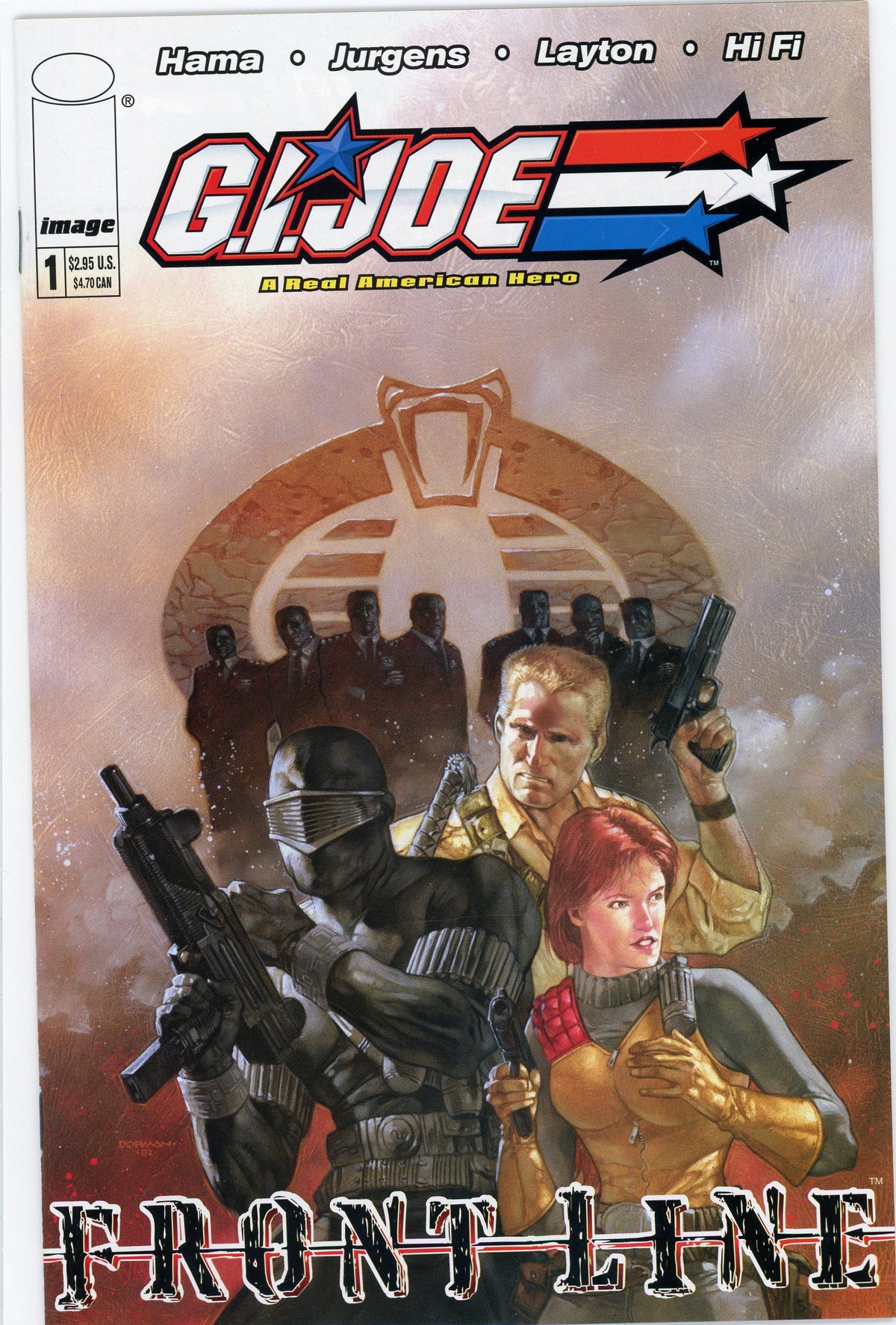 GI JOE A REAL AMERICAN HERO FRONT LINE #1 GLOSSY COVER GREAT COLORS