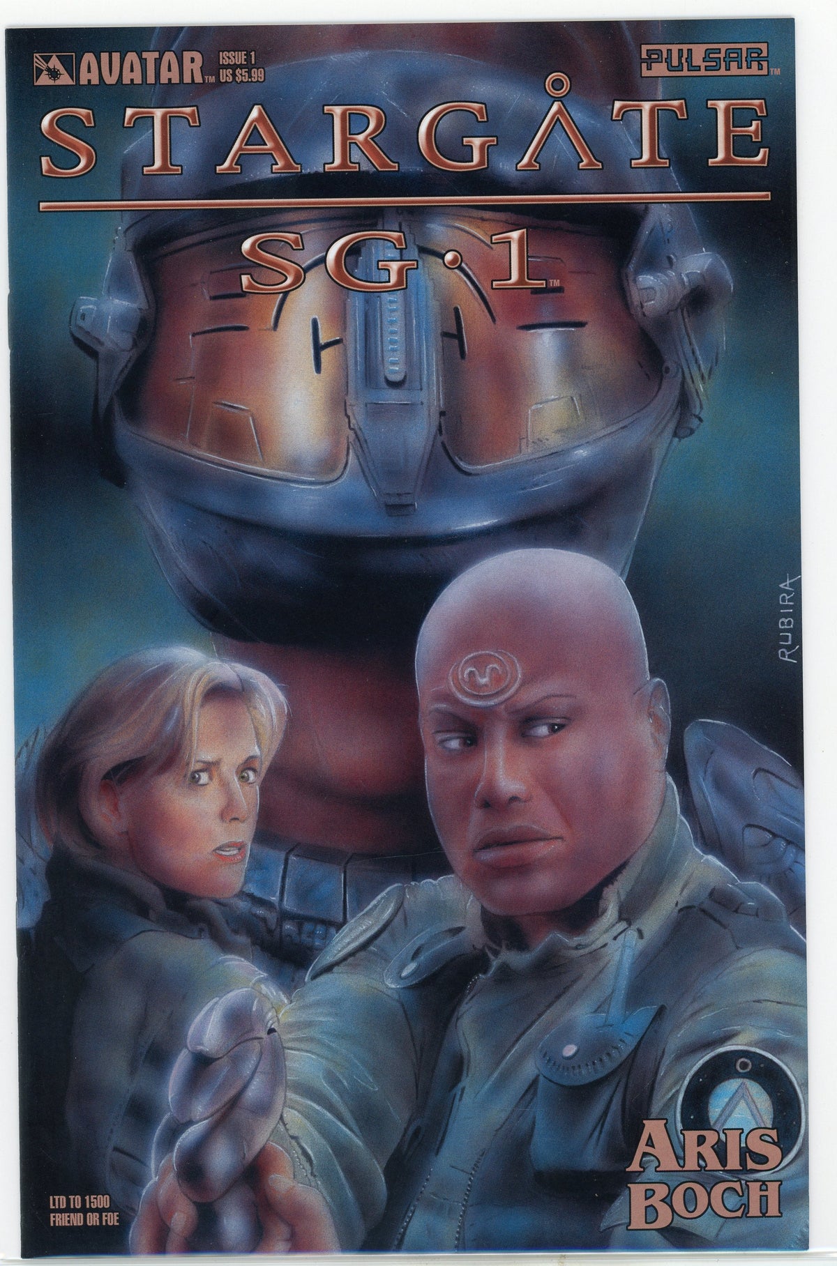 STARGATE SG 1  #1 NM ARIS BOCH FRIEND OR FOE LIMITED TO 1500 DAZZLING SHINE