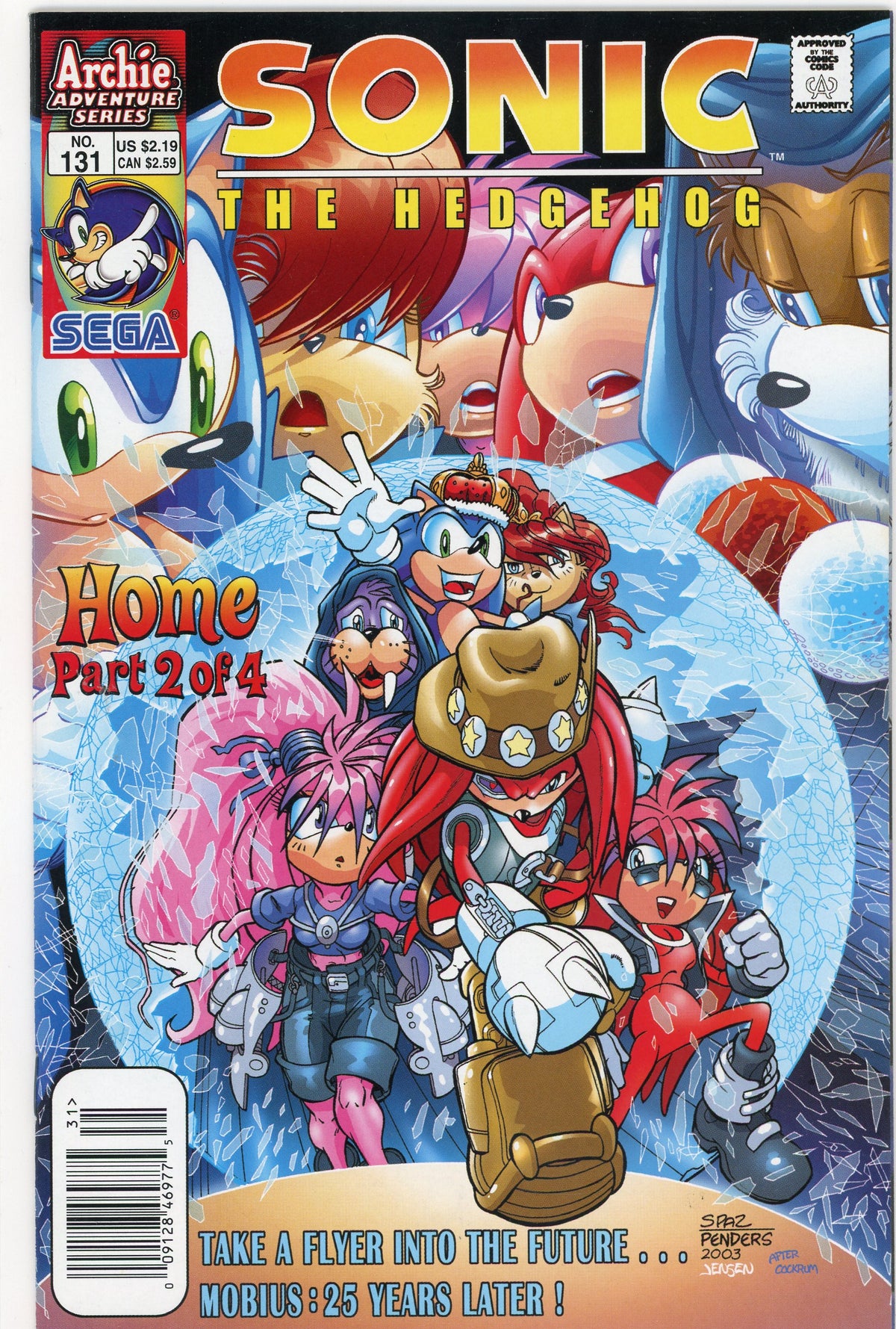 SONIC THE HEDGEHOG #131 NM GLOSSY FINISH TREMENDOUS COVER