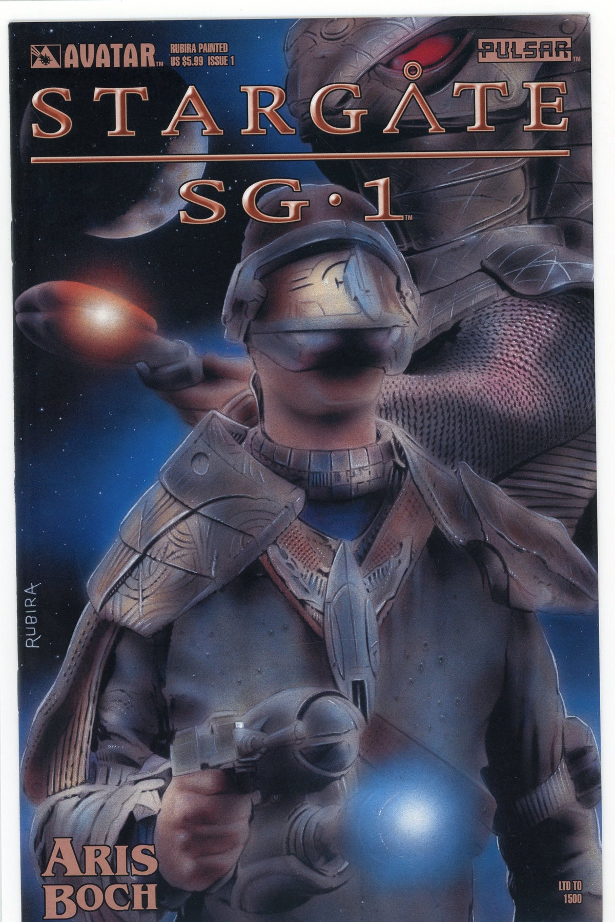 STARGATE SG 1 #1 NM RUBIRA PAINTED COVER LIMITED TO 1500 DAZZLING SHEEN