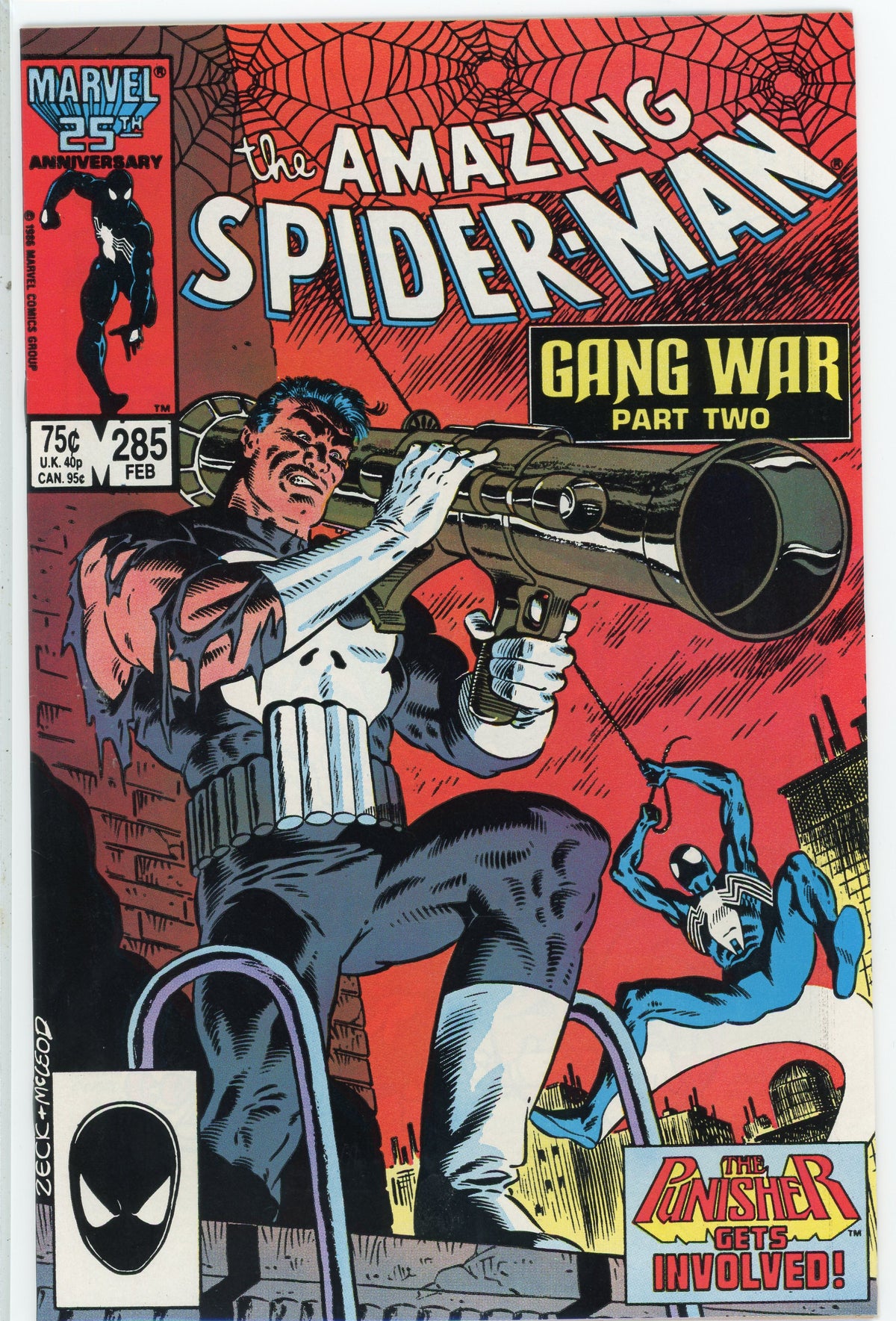 AMAZING SPIDERMAN #285 NM PUNISHER APP. AWESOME ZECK COVER WONDROUS GLOS