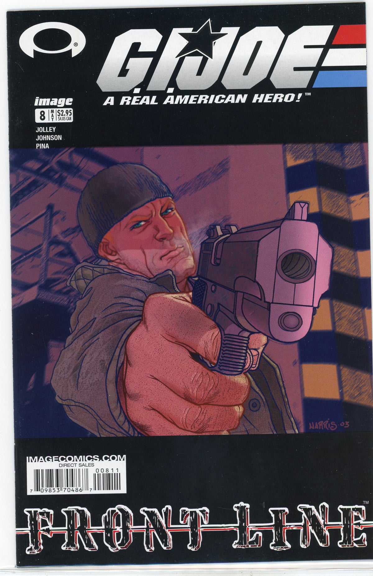 GI JOE A REAL AMERICAN HERO #8 FRONT LINE NM STUNNING COVER KILLER GLOSS