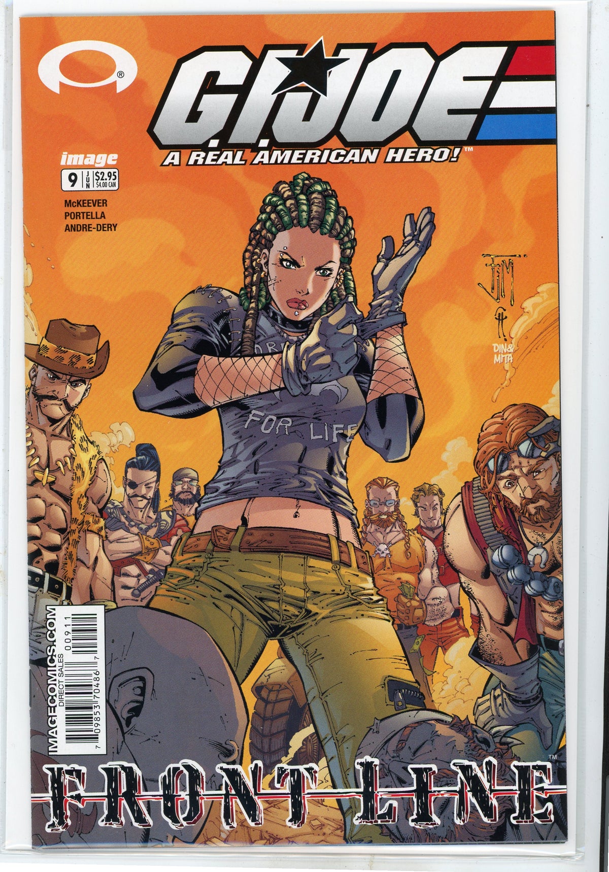 GI JOE A REAL AMERICAN HERO #9 FRONT LINE NM STUNNING COVER VIVID HUES