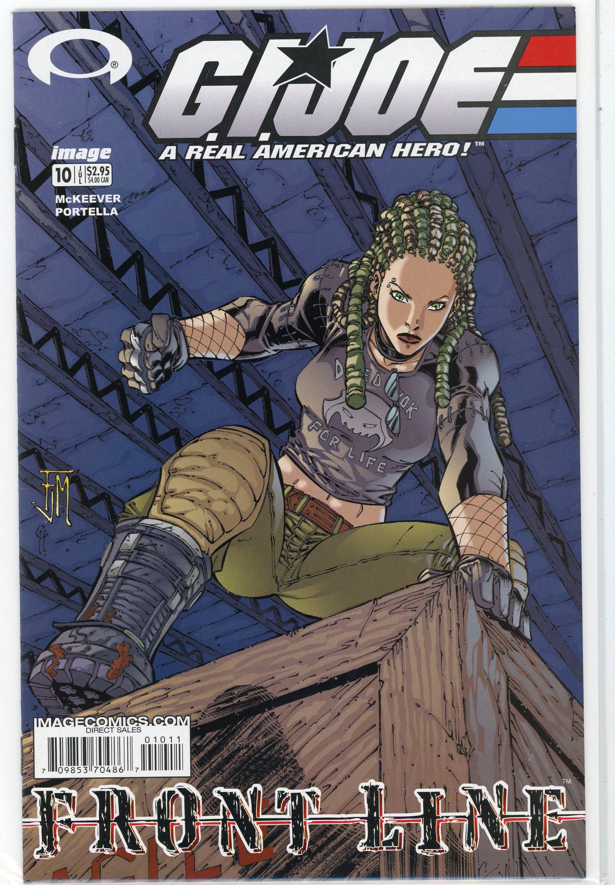 GI JOE A REAL AMERICAN HERO #10 NM FRONT LINE ACTION PACKED COVER