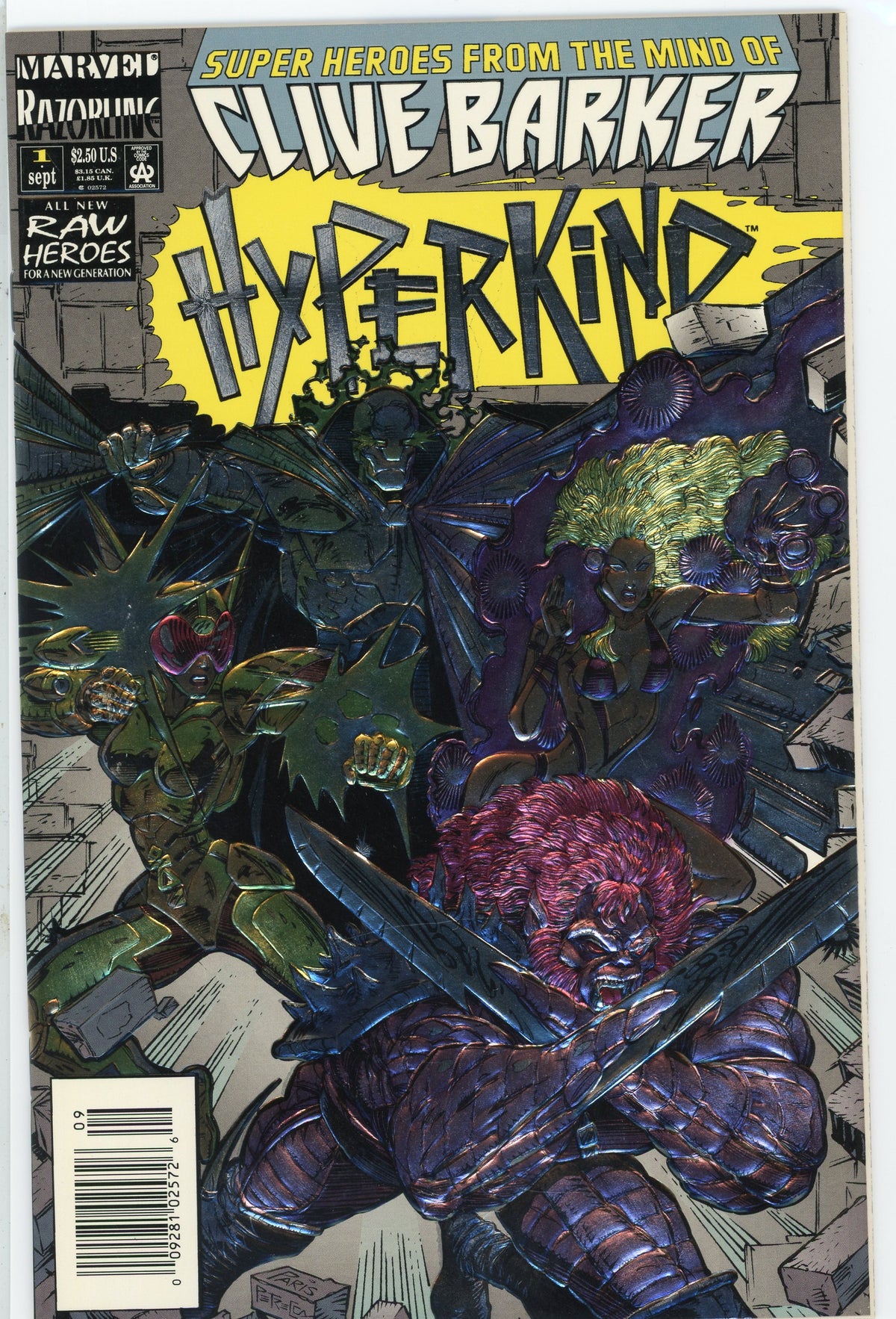 CLIVE BARKER HYPERKIND #1 NM GREAT FOIL COVER DAZZLING GLOSS