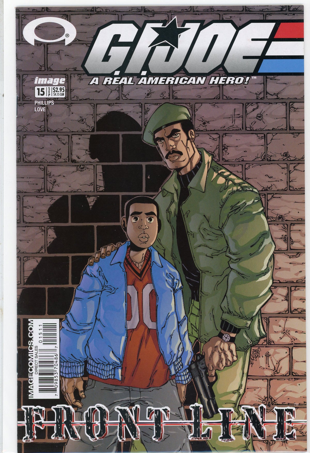 GI JOE  A REAL AMERICAN HERO #15 NM FRONT LINE AWE INSPIRING COVER