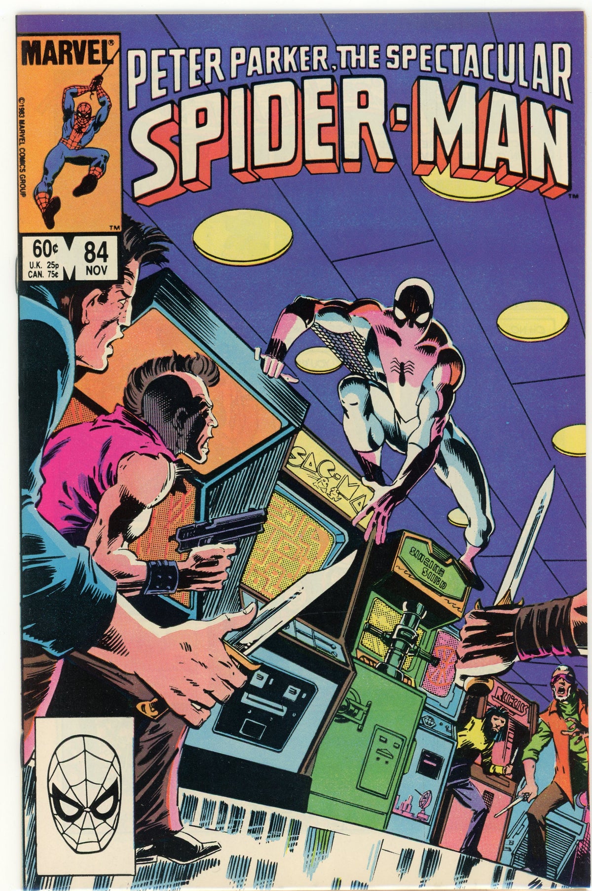 THE SPECTACULAR SPIDER MAN #84 NM GREAT VIDEO GAME COVER GLOSSY SHEEN