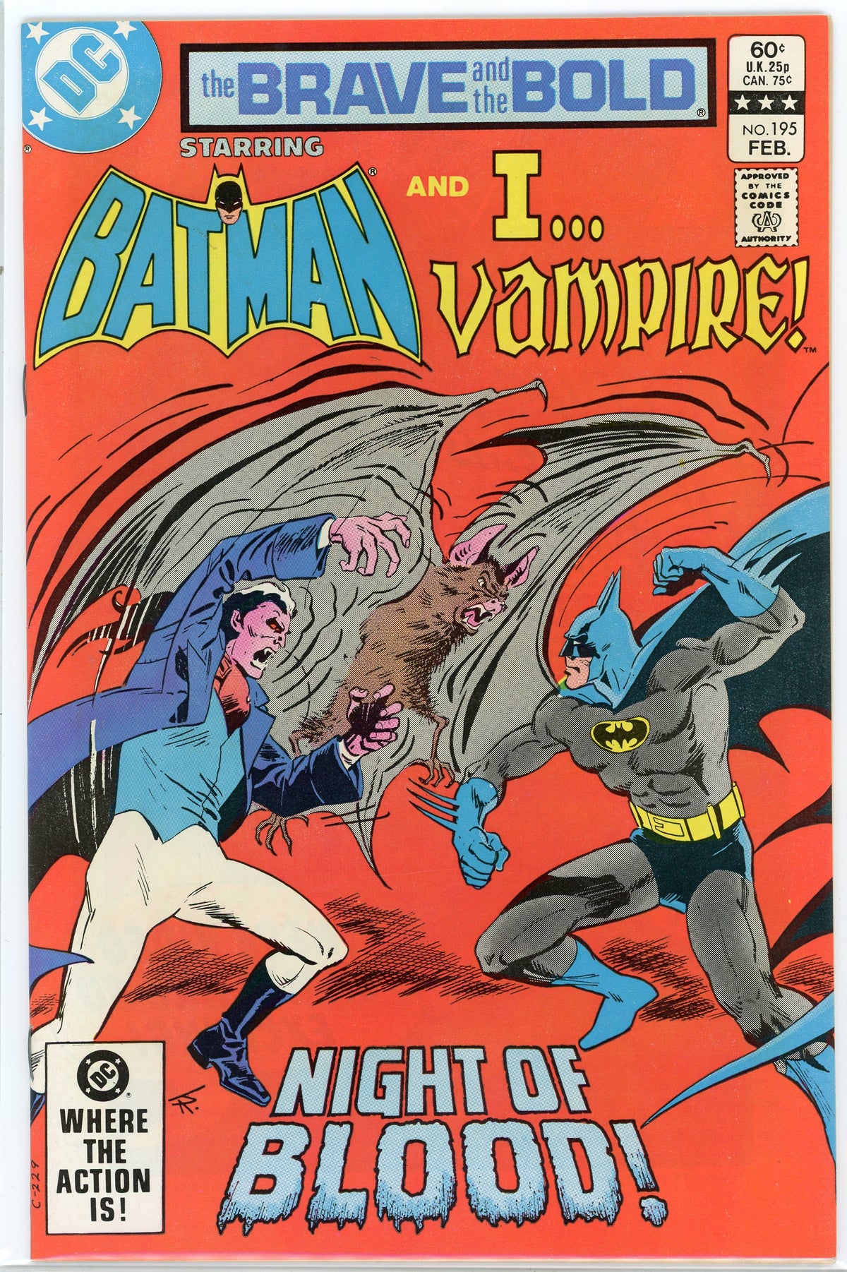BRAVE AND THE BOLD #195 NM STUNNING APARO COVER GREAT GLOSS
