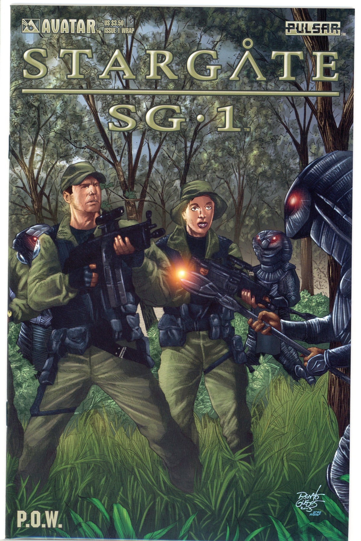 STARGATE SG 1 #1 WRAP NM P.O.W. STORYLINE FABULOUS BATTLE COVER GEM