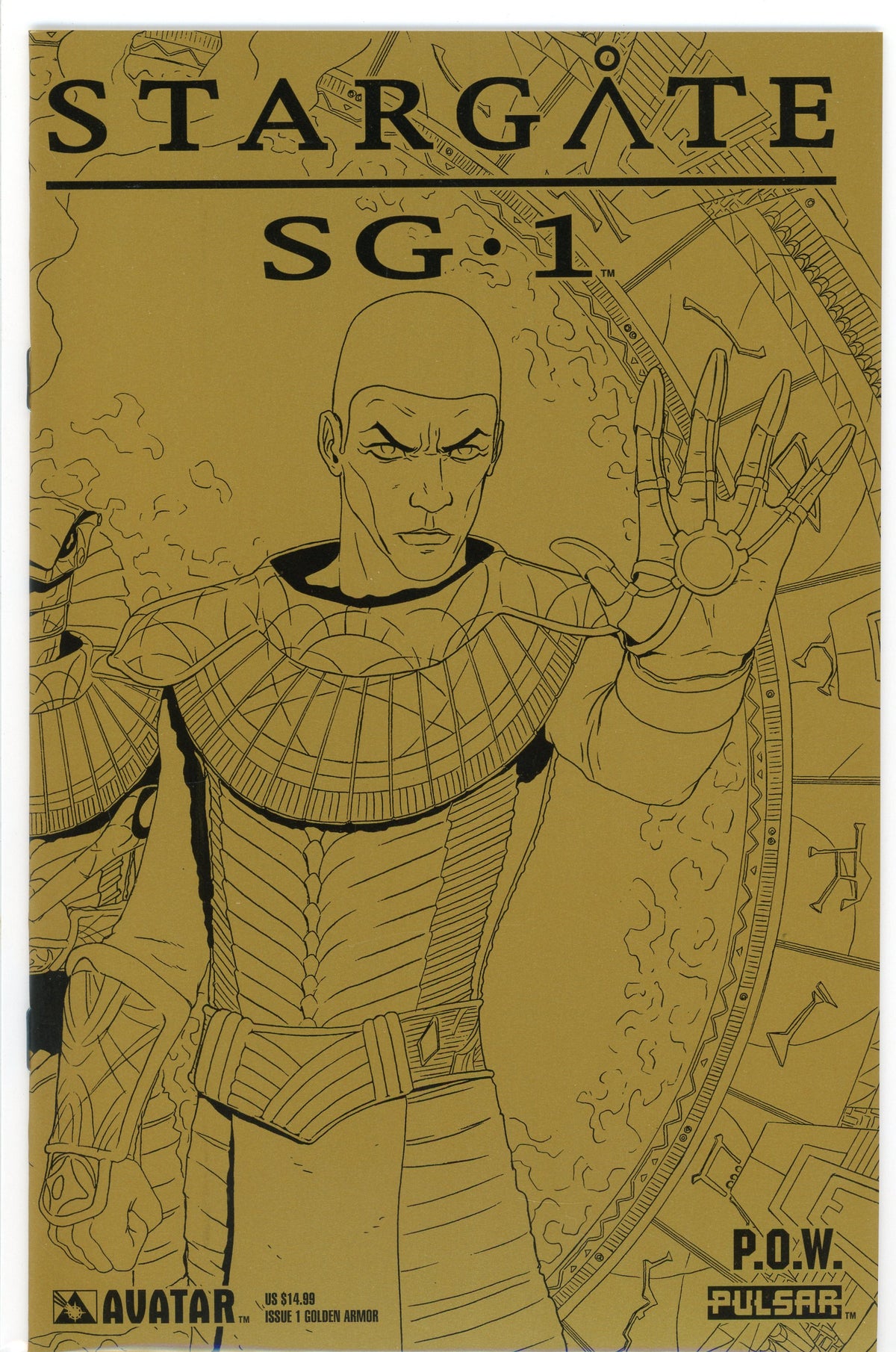 STARGATE SG 1 #1 NM GOLDEN ARMOR P.O.W. STORYLINE AMAZING GLOSSY SHEEN
