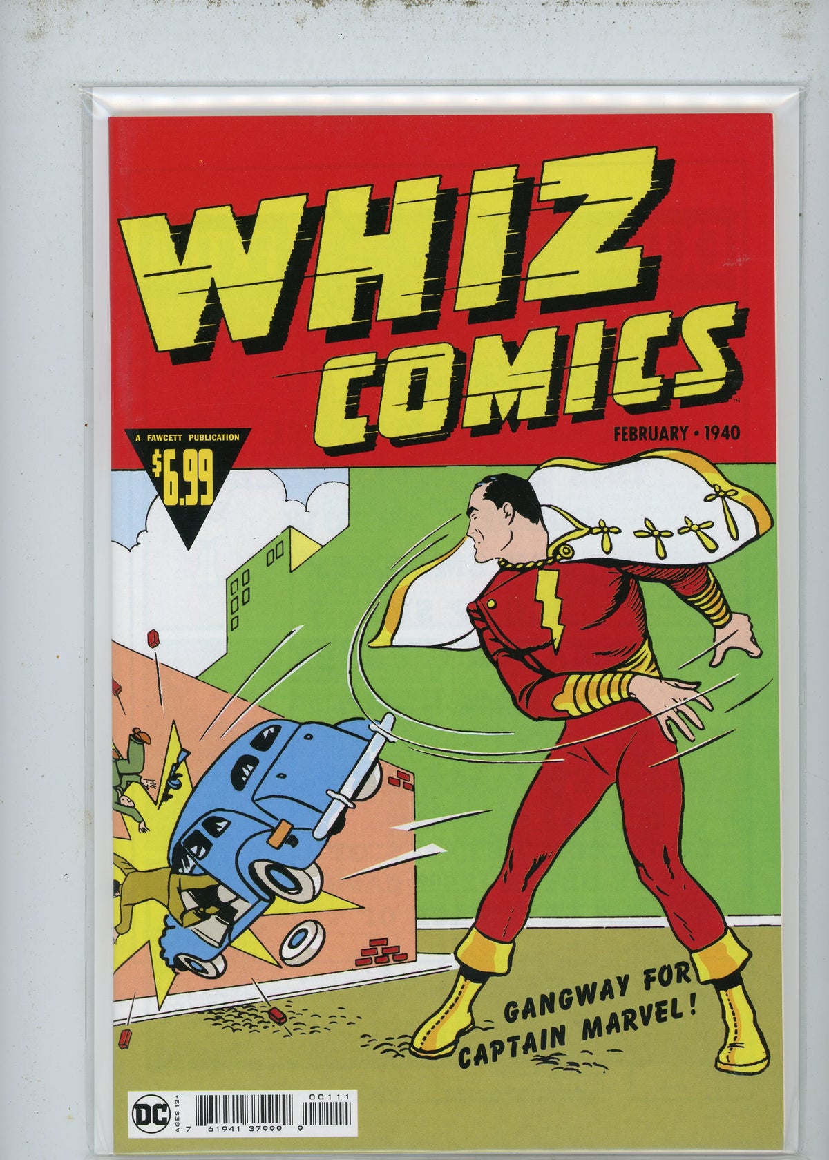 WHIZ COMICS #1 NM REPRINT ACTION PACKED COVER KILLER GLOSS
