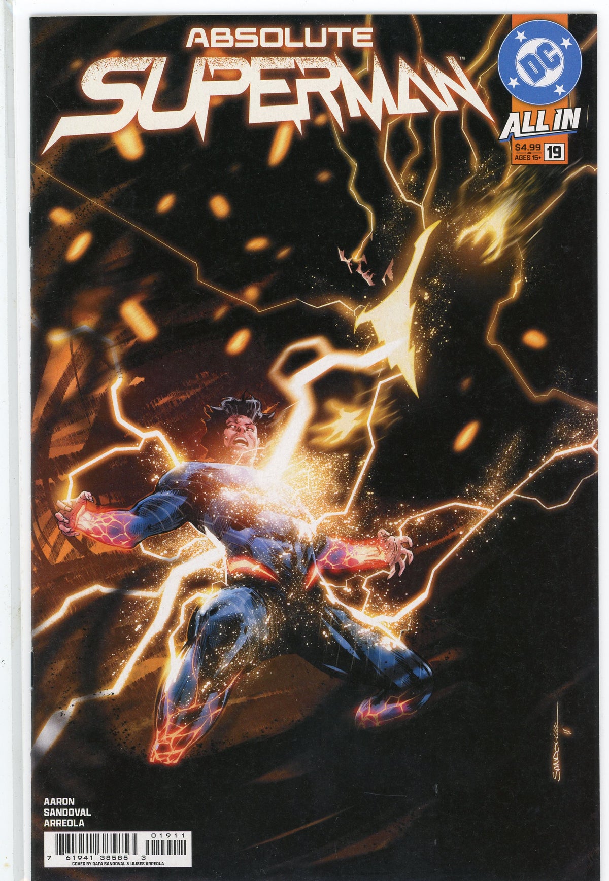 ABSOLUTE SUPERMAN #19 ALL IN NM ELECTRIFYING COVER GLOSSY SHEEN