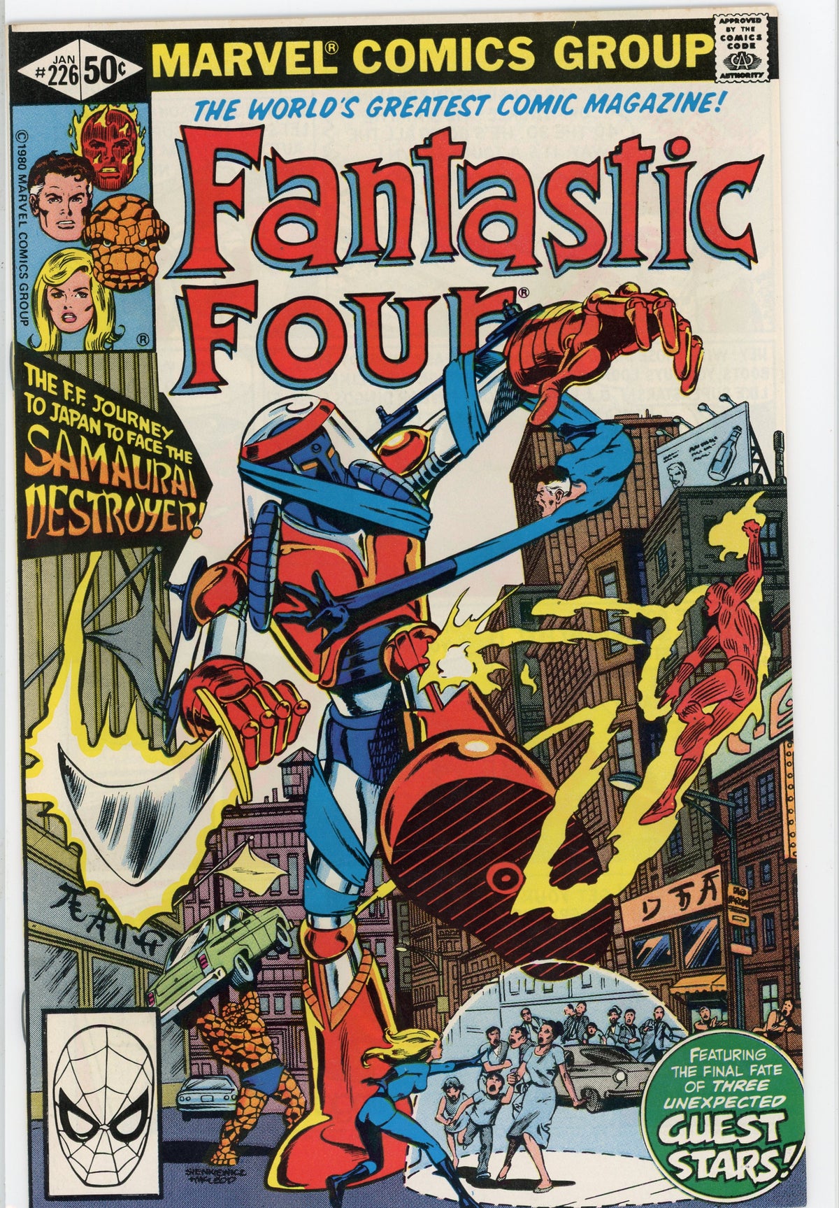 FANTASTIC FOUR #226 NM INCREDIBLE BATTLE COVER STUNNING SHEEN