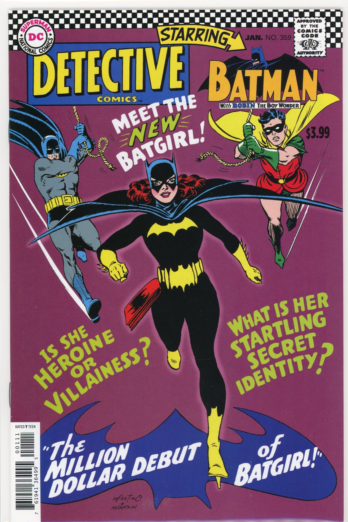 DETECTIVE COMICS #359 NM REPRINT ACTION PACKED COVER DEBUT OF BATGIRL