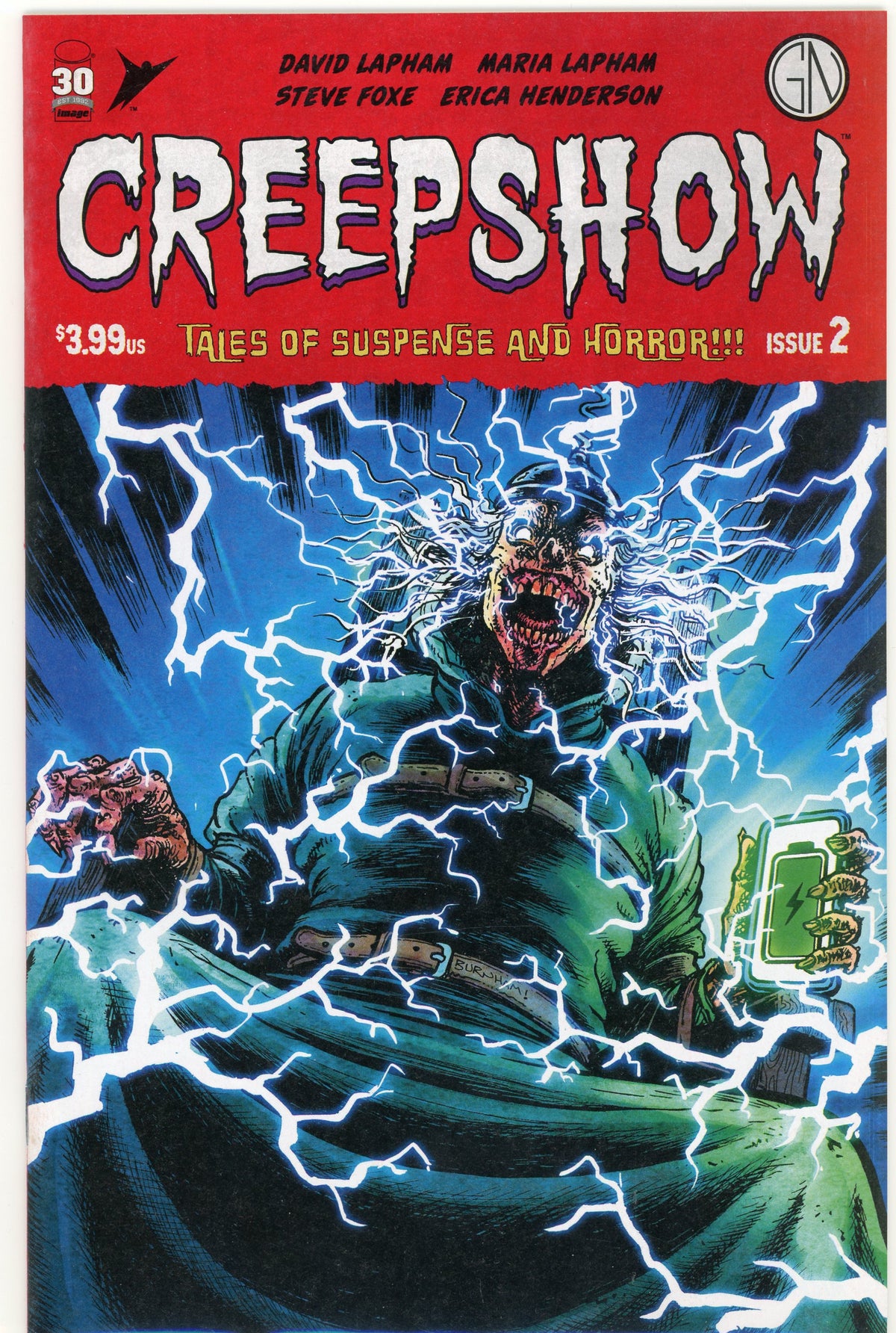 CREEPSHOW #2 NM GLOSSY SHEEN ELECTRIFYING COVER