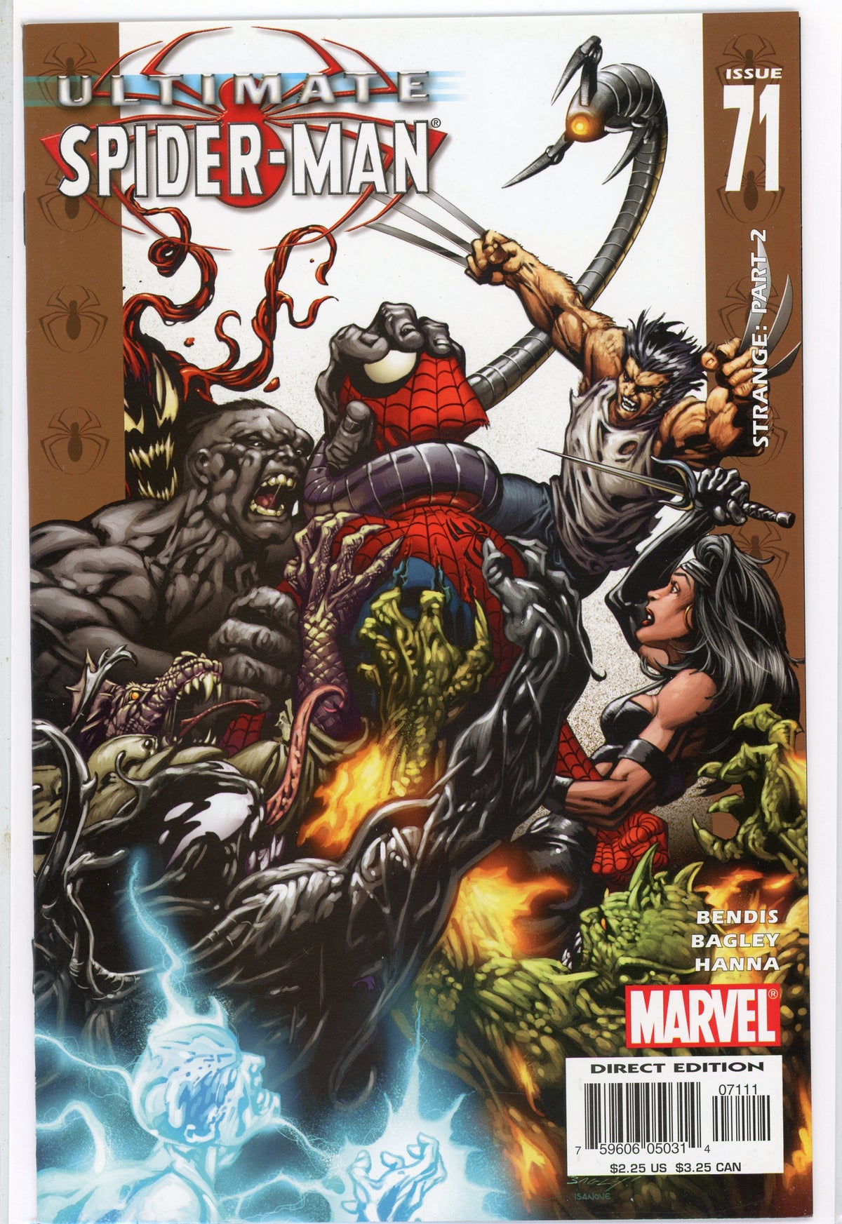 ULTIMATE SPIDERMAN #71 NM BENDIS WORK EPIC BATTLE COVER GLISTENING SHINE