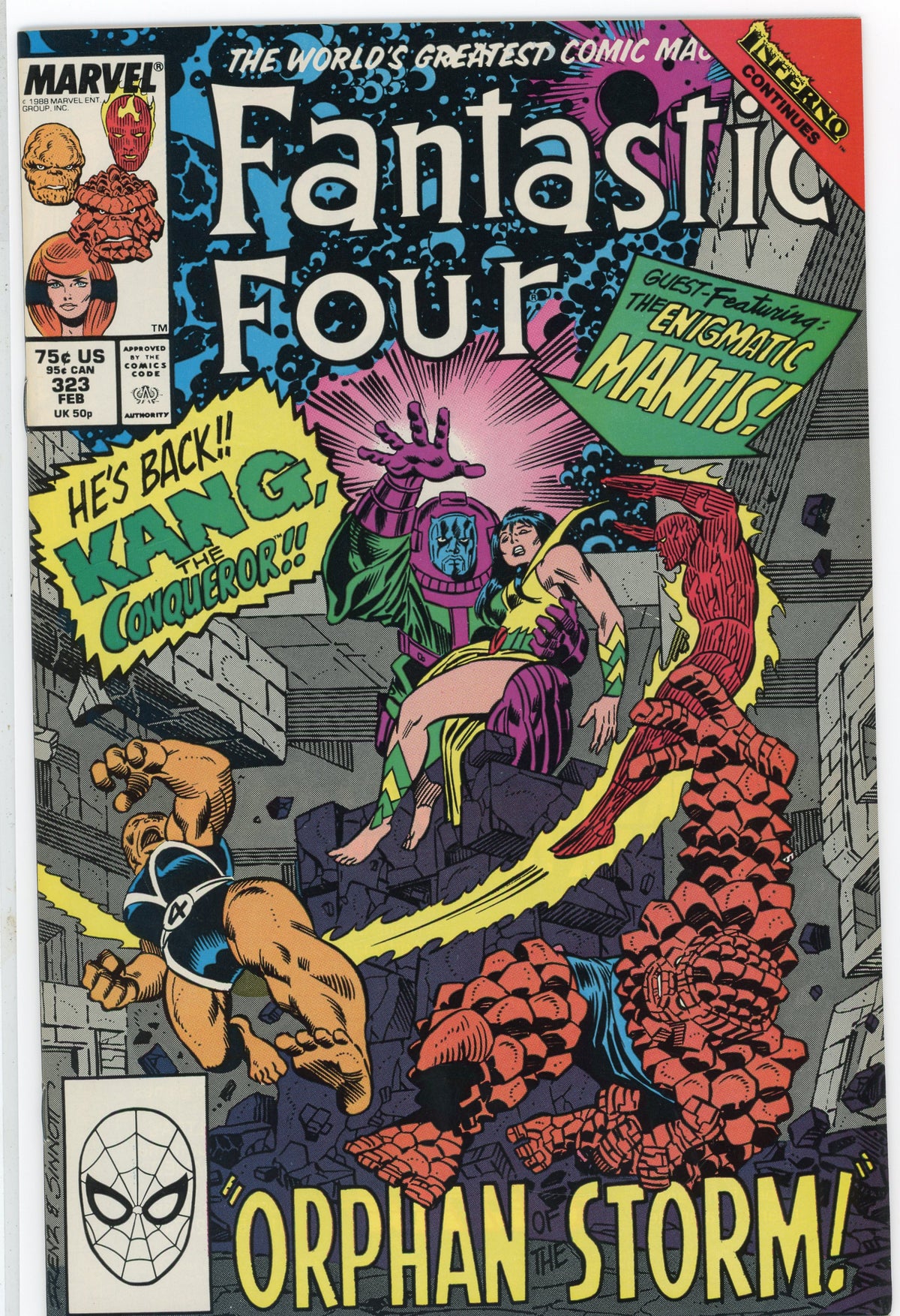 FANTASTIC FOUR  #323 NM STUNNING BATTLE COVER INCREDIBLE FINISH
