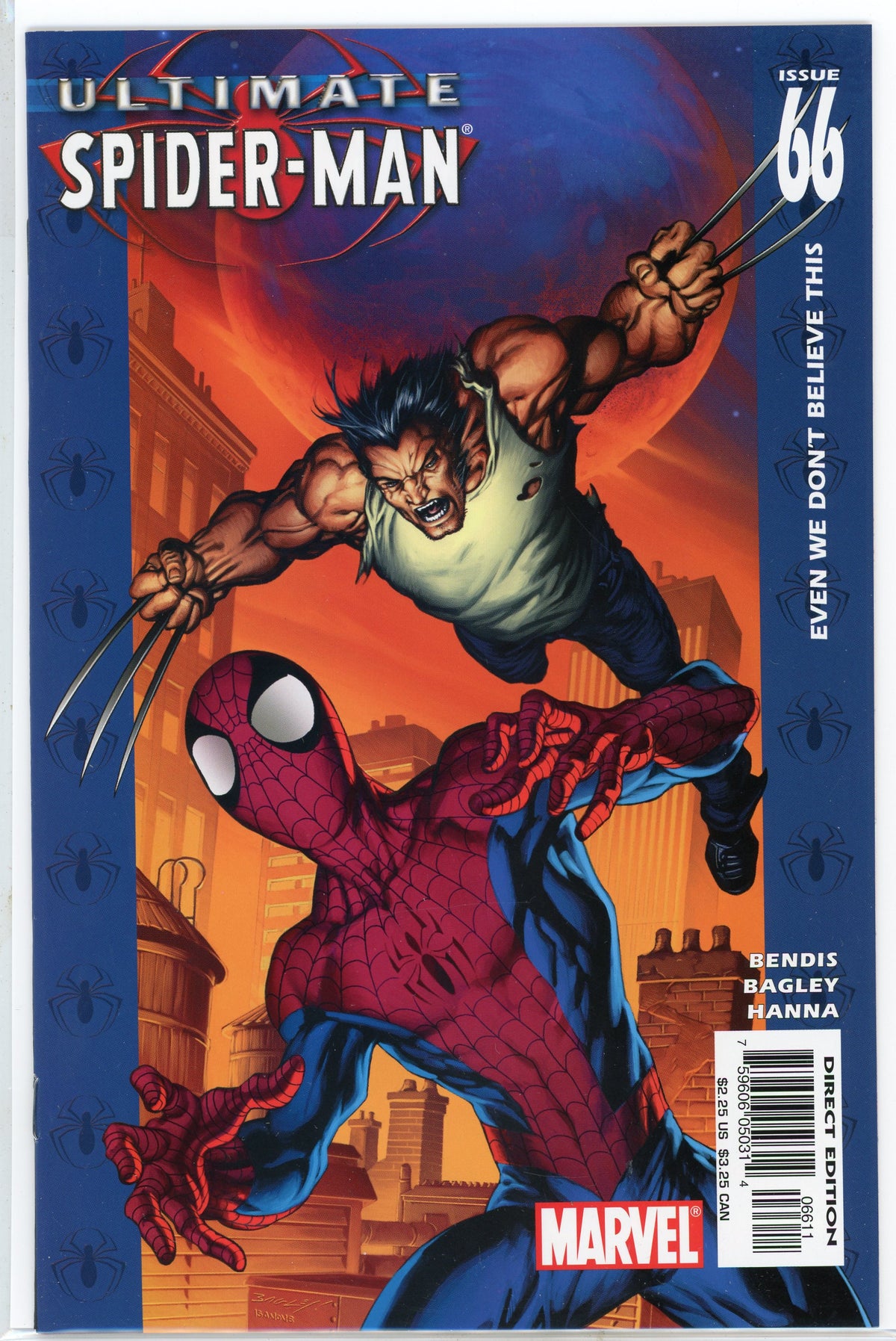 ULTIMATE SPIDERMAN #66 NM BAGLEY BENDIS WORK ACTION PACKED COVER
