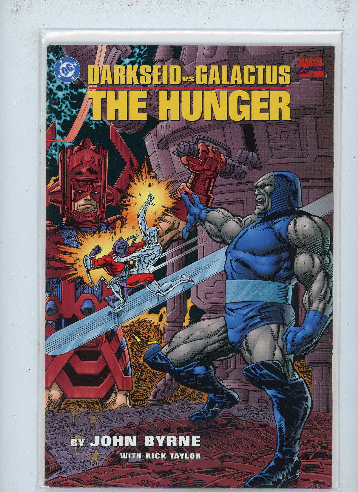DARKSEID VS. GALACTUS THE HUNGER NM BYRNE WORK STUNNING COVER