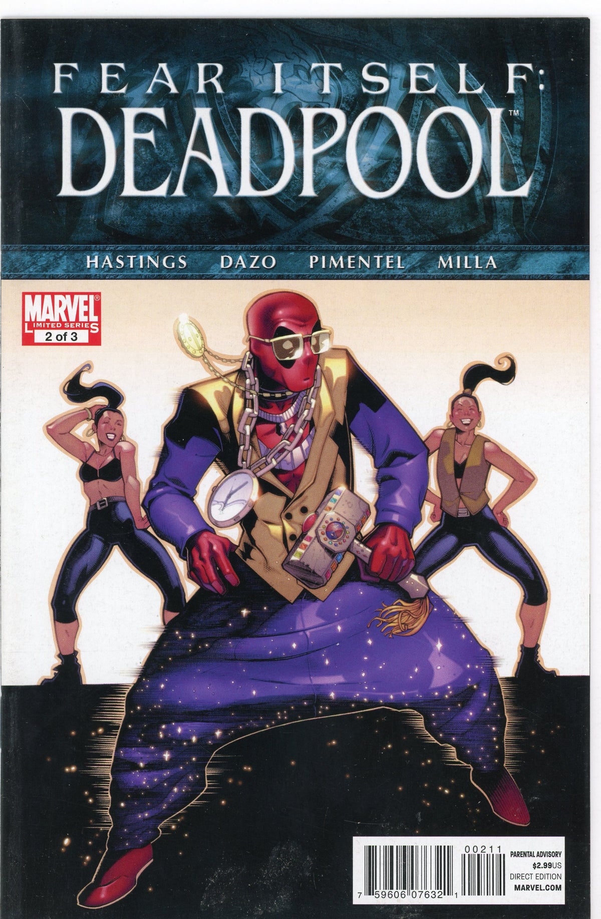 FEAR ITSELF DEADPOOL #2 OF 3 NM HILARIOUS COVER GLOSSY SHEEN