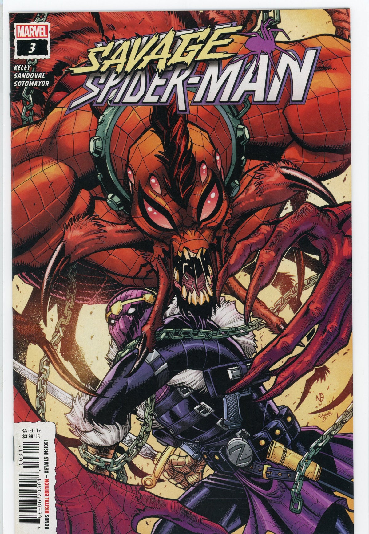 SAVAGE SPIDERMAN #3 NM TERRIFIC COVER AMAZING SHEEN
